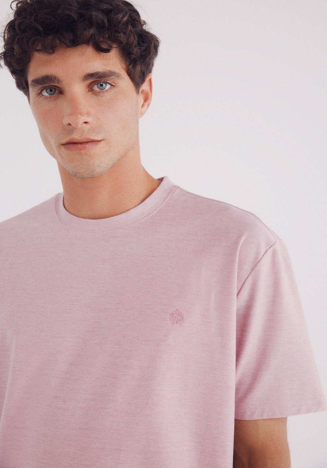 Springfield Oxford Piqué T-Shirt - Fuchsia 2 Shaws Department Stores