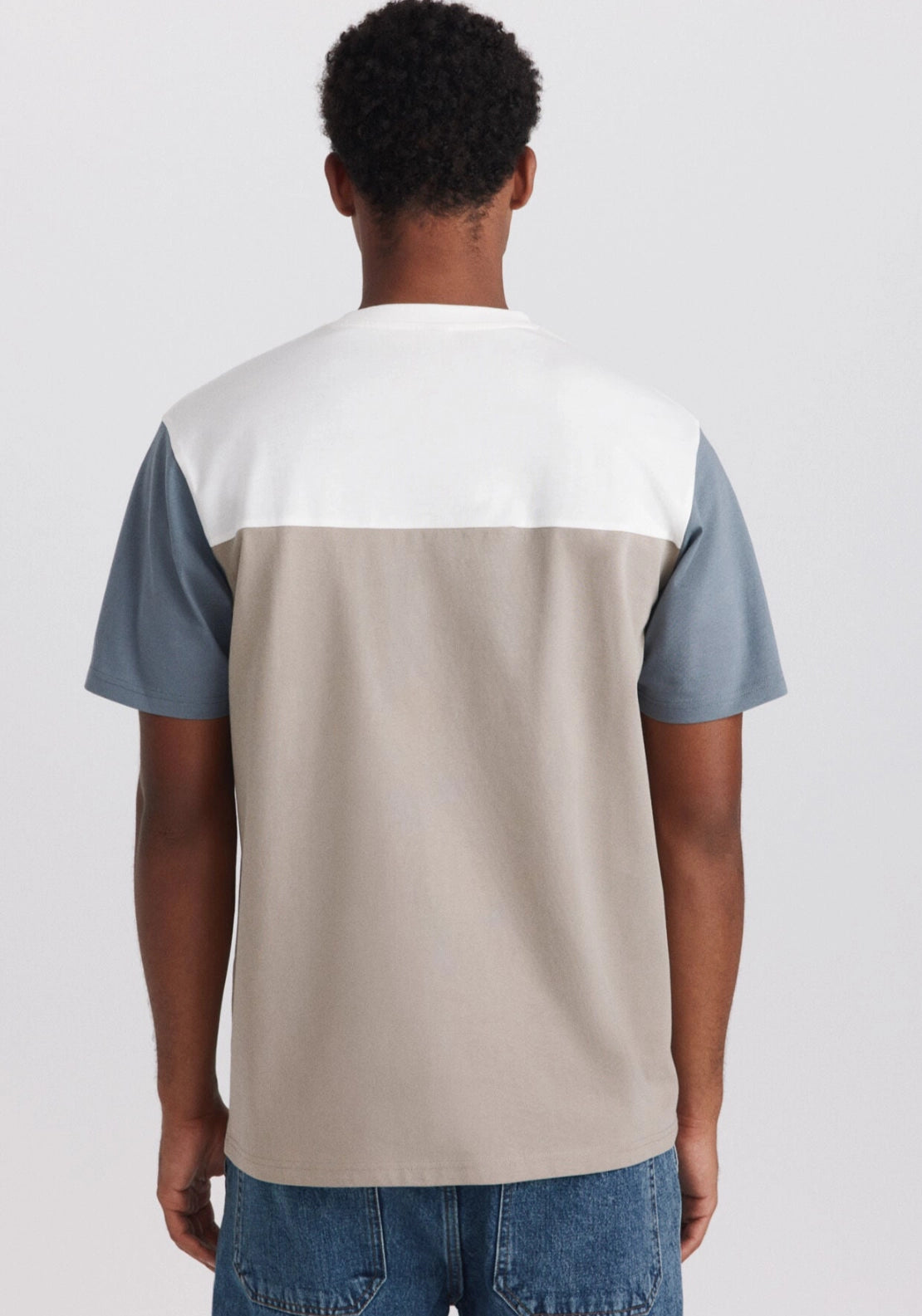 Color Block T-Shirt - Beige