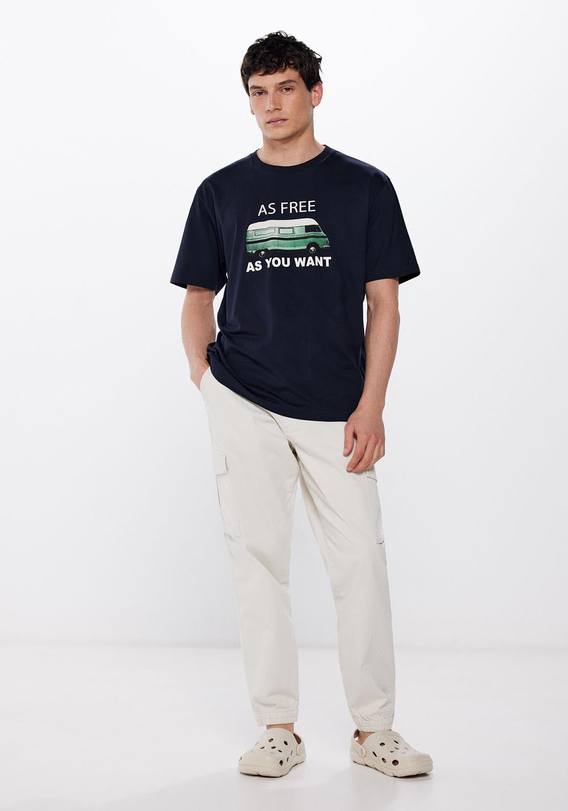 Springfield Free van T-shirt - Blue 2 Shaws Department Stores