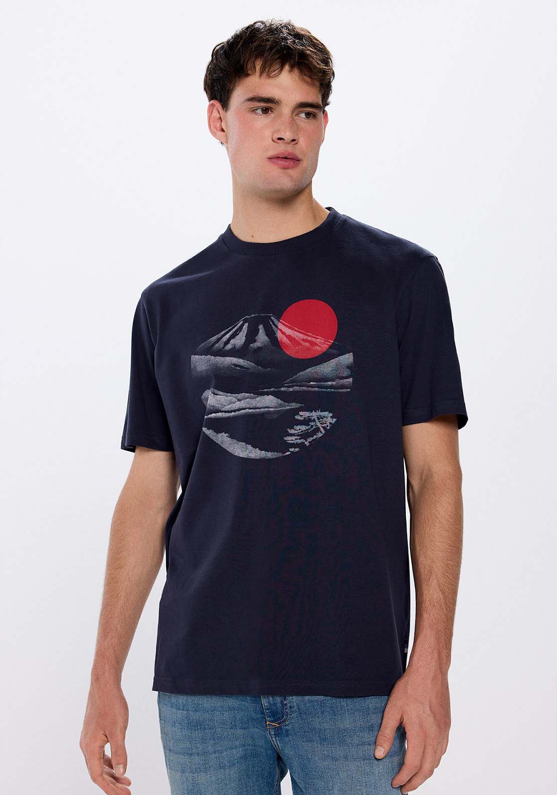 Springfield Mount Fuji T-shirt - Blue 1 Shaws Department Stores