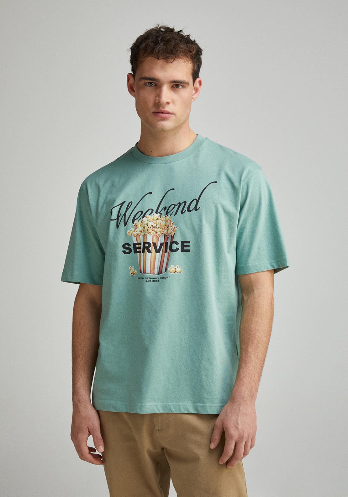 Springfield Weekend Service T-Shirt - Green 1 Shaws Department Stores