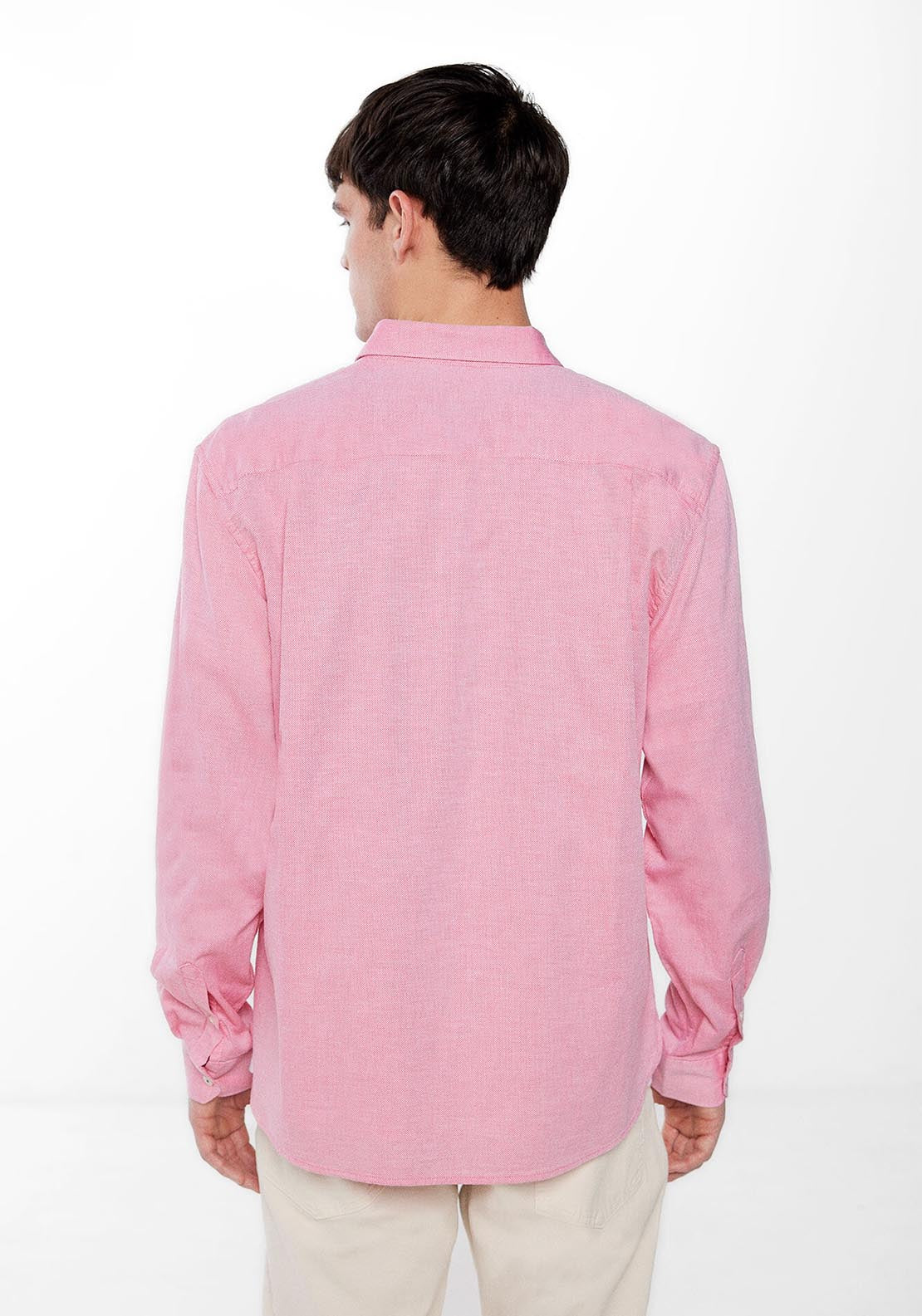 Springfield Textured coloured shirt - Red / Coral 2 Shaws Department Stores