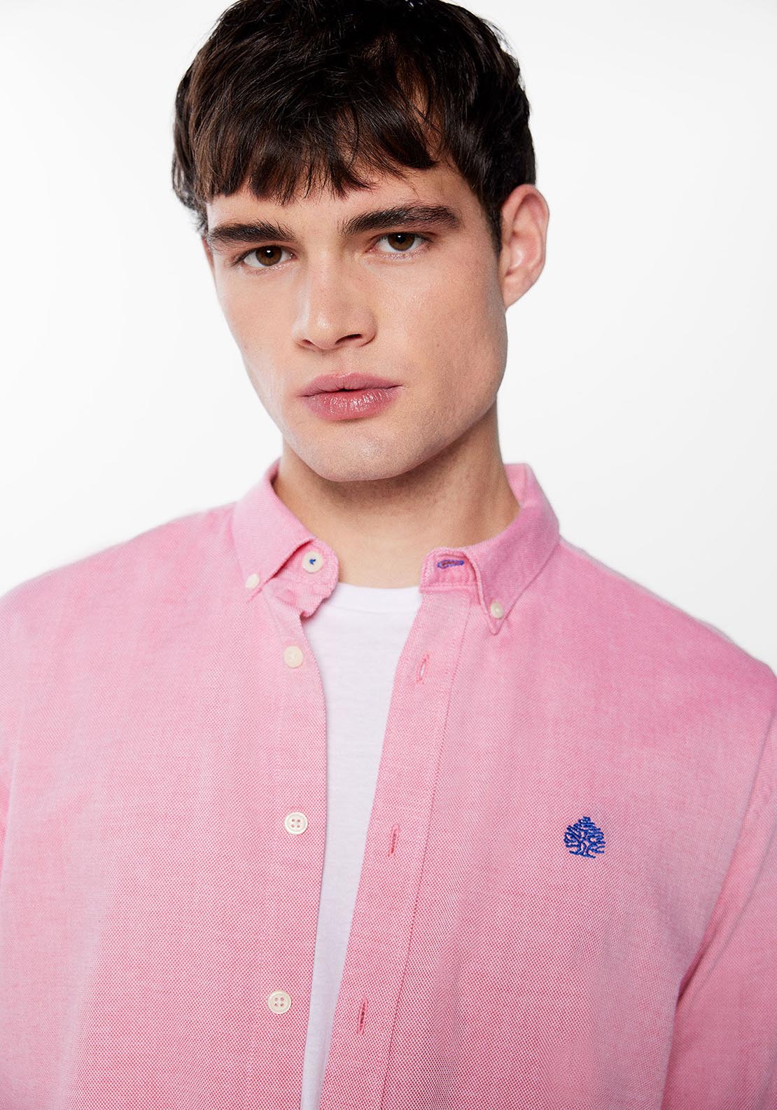 Springfield Textured coloured shirt - Red / Coral 4 Shaws Department Stores