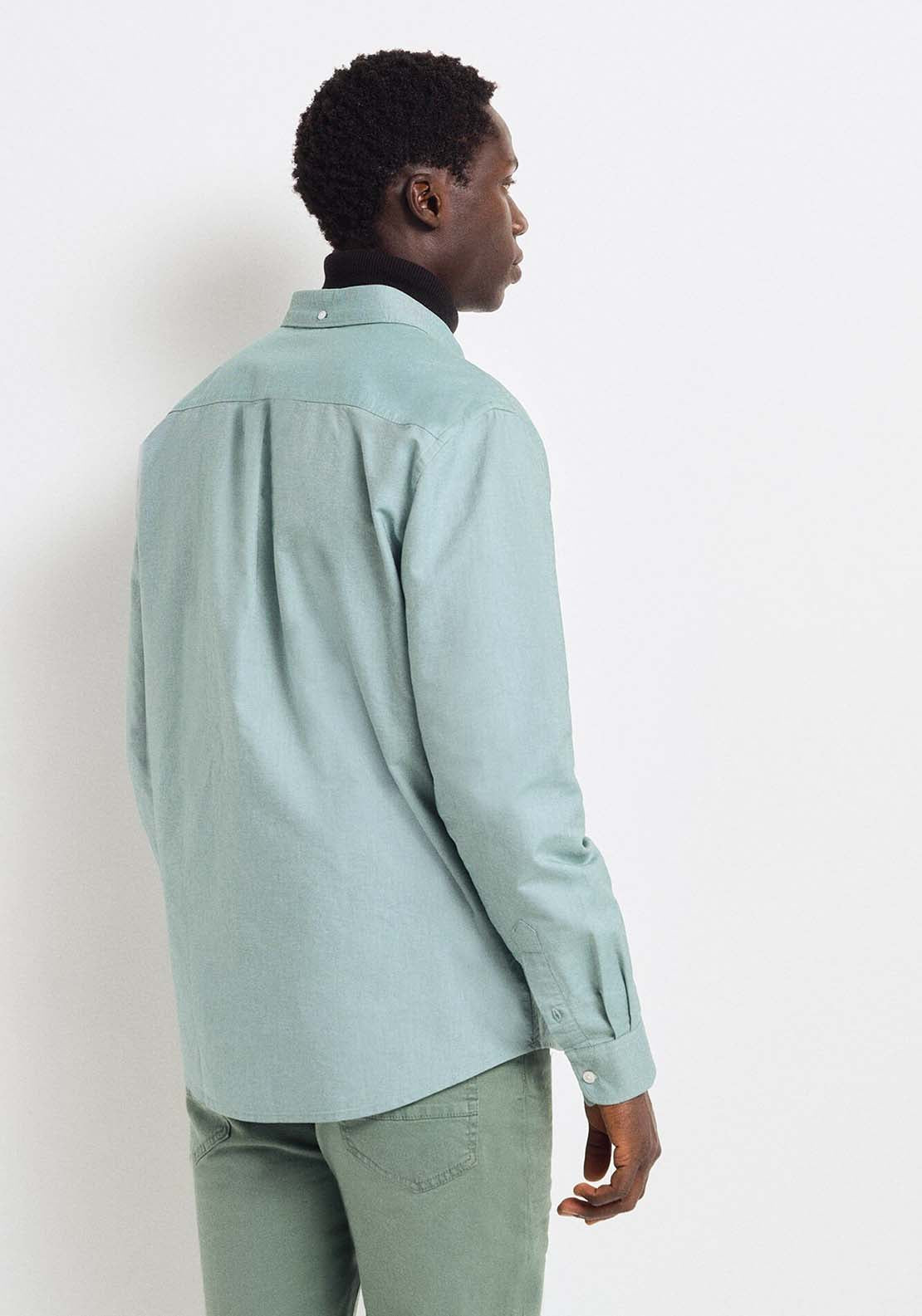 Springfield Oxford shirt - Green 3 Shaws Department Stores