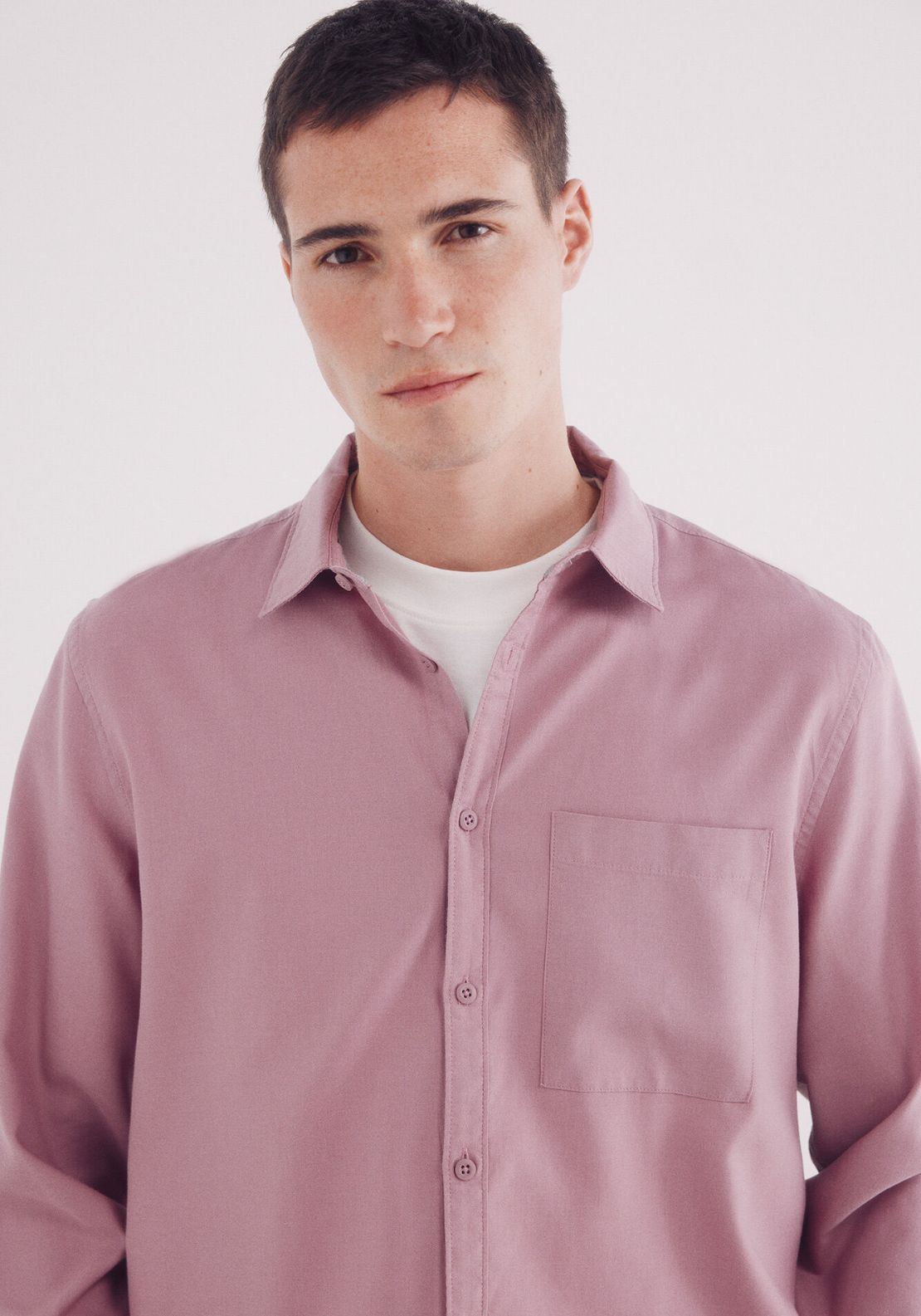 Springfield Tencel shirt - Orange 3 Shaws Department Stores
