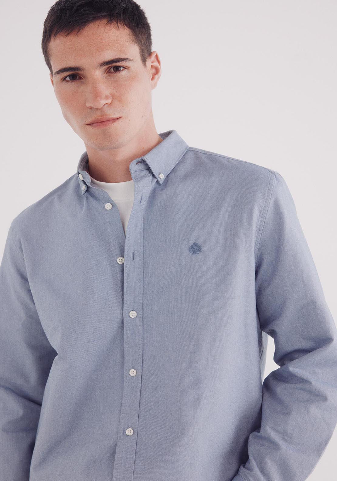 Springfield Oxford Shirt - Blue 3 Shaws Department Stores