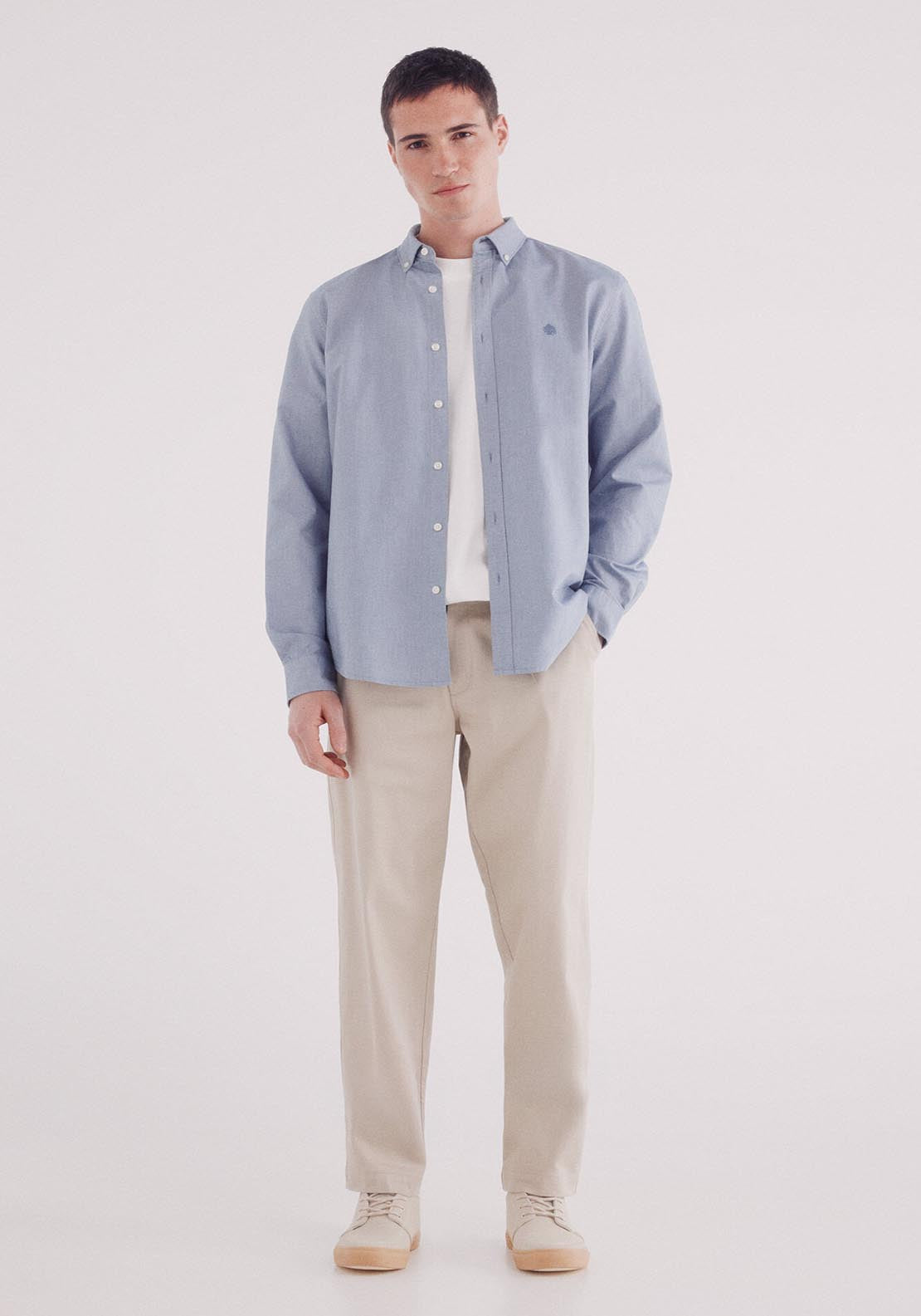 Springfield Oxford Shirt - Blue 2 Shaws Department Stores
