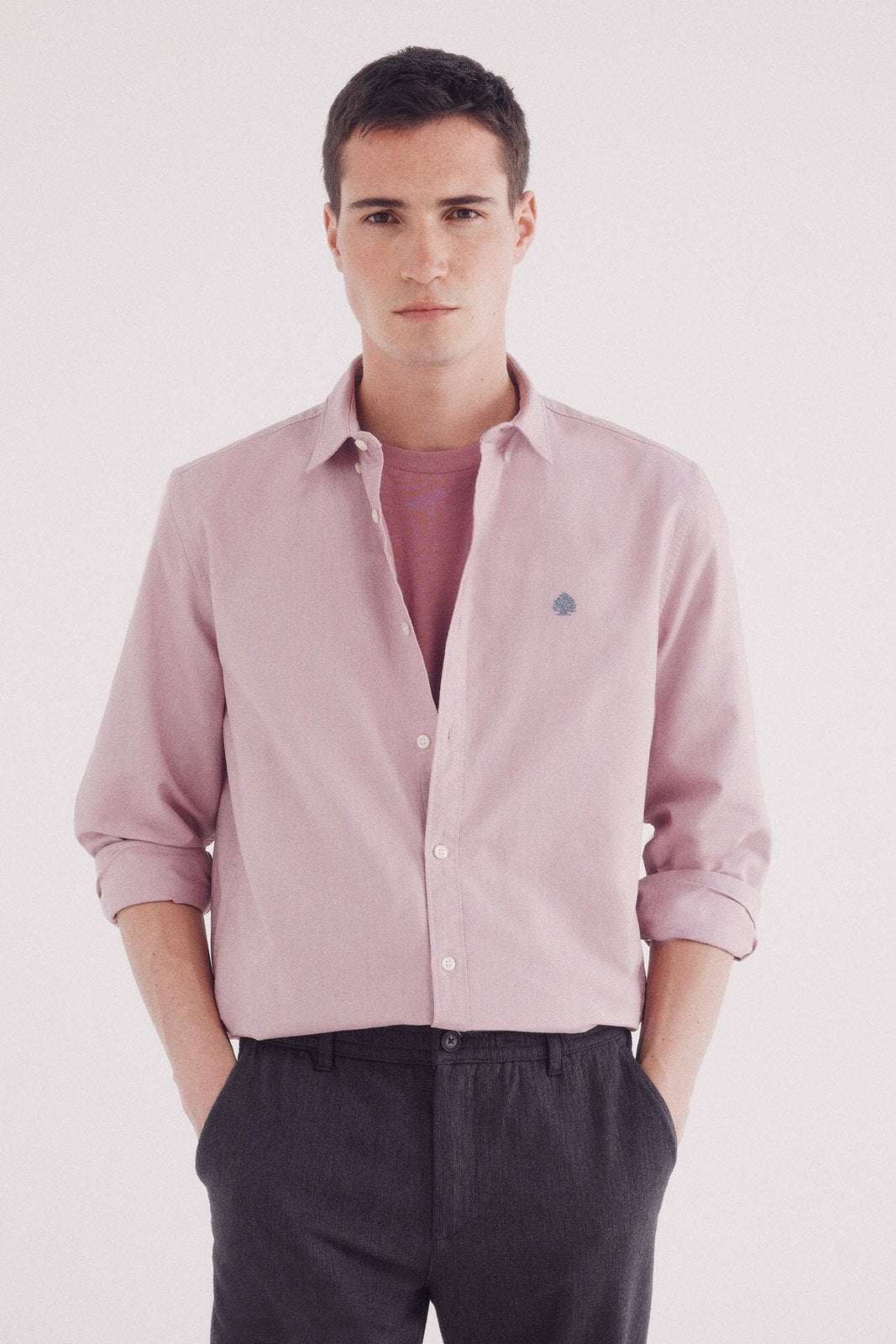 Springfield Oxford shirt - Orange 1 Shaws Department Stores