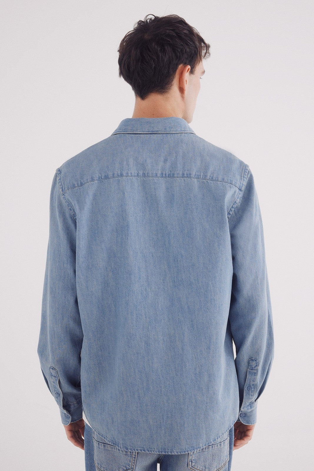 Springfield Denim shirt - Pink 6 Shaws Department Stores