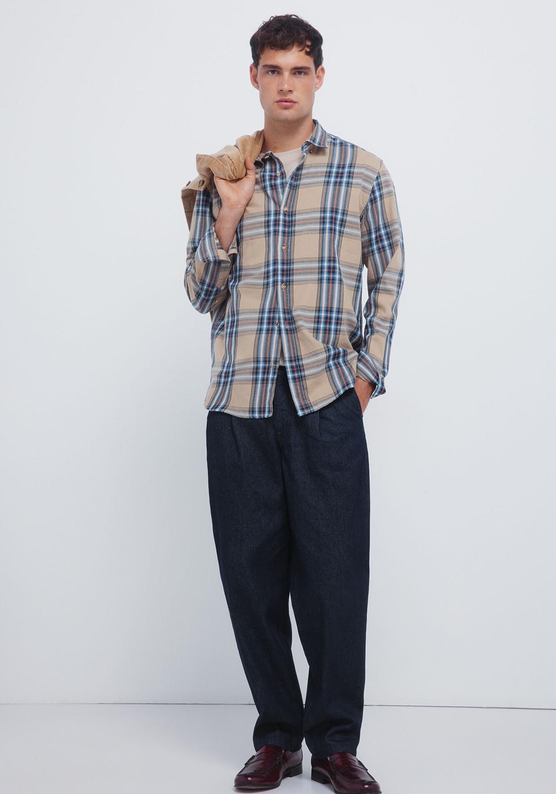 Springfield Tartan Plaid Shirt - Yellow / Gold 4 Shaws Department Stores