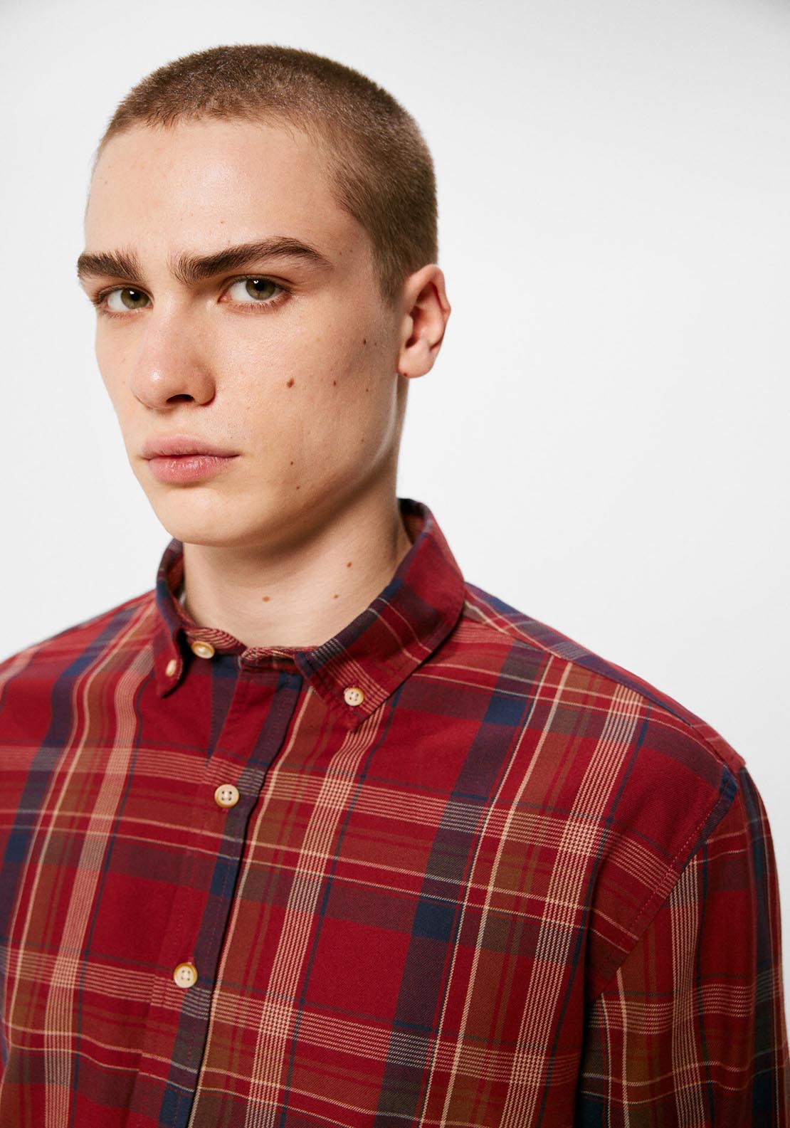 Springfield Checked shirt - Red 3 Shaws Department Stores