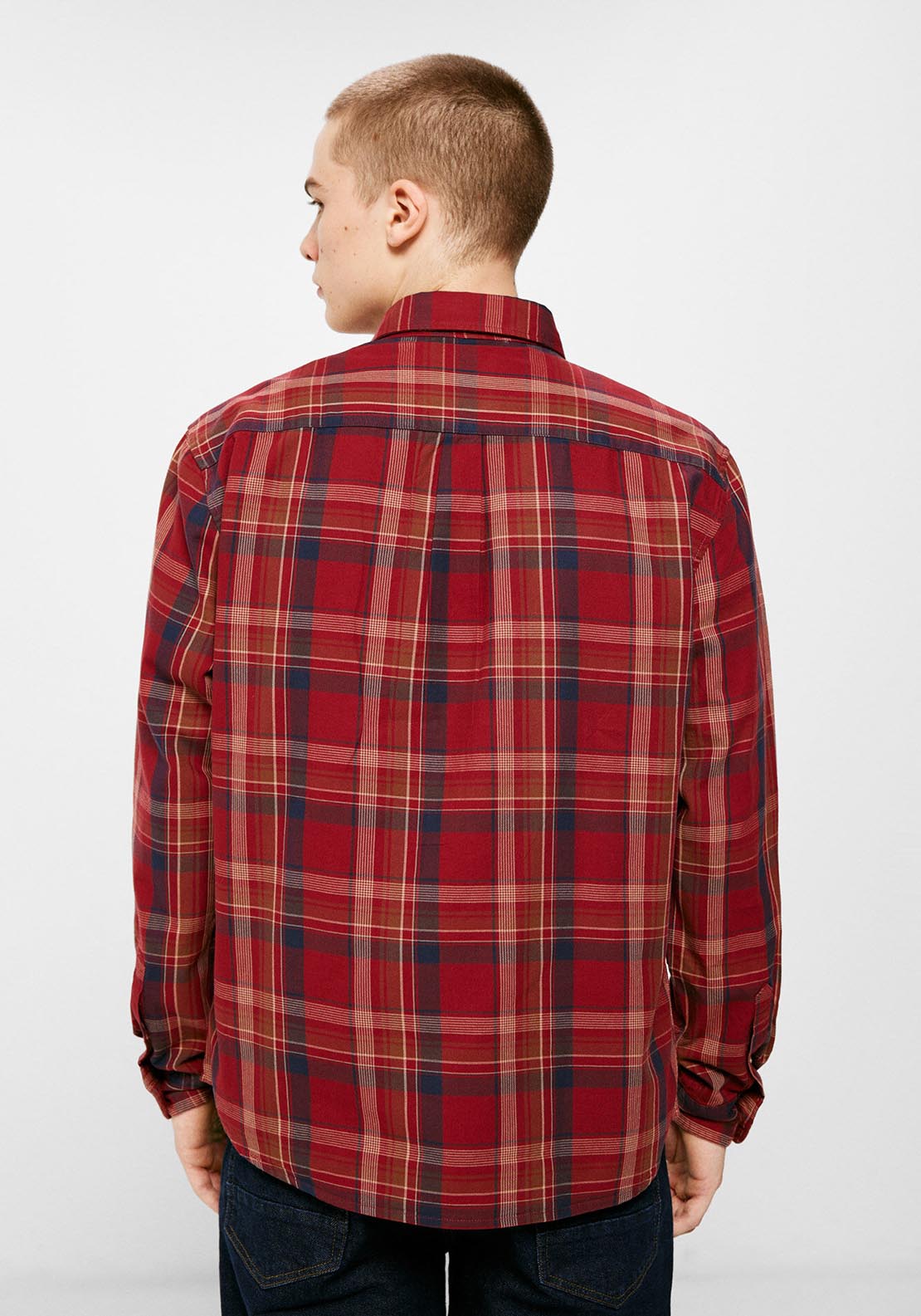 Springfield Checked shirt - Red 2 Shaws Department Stores
