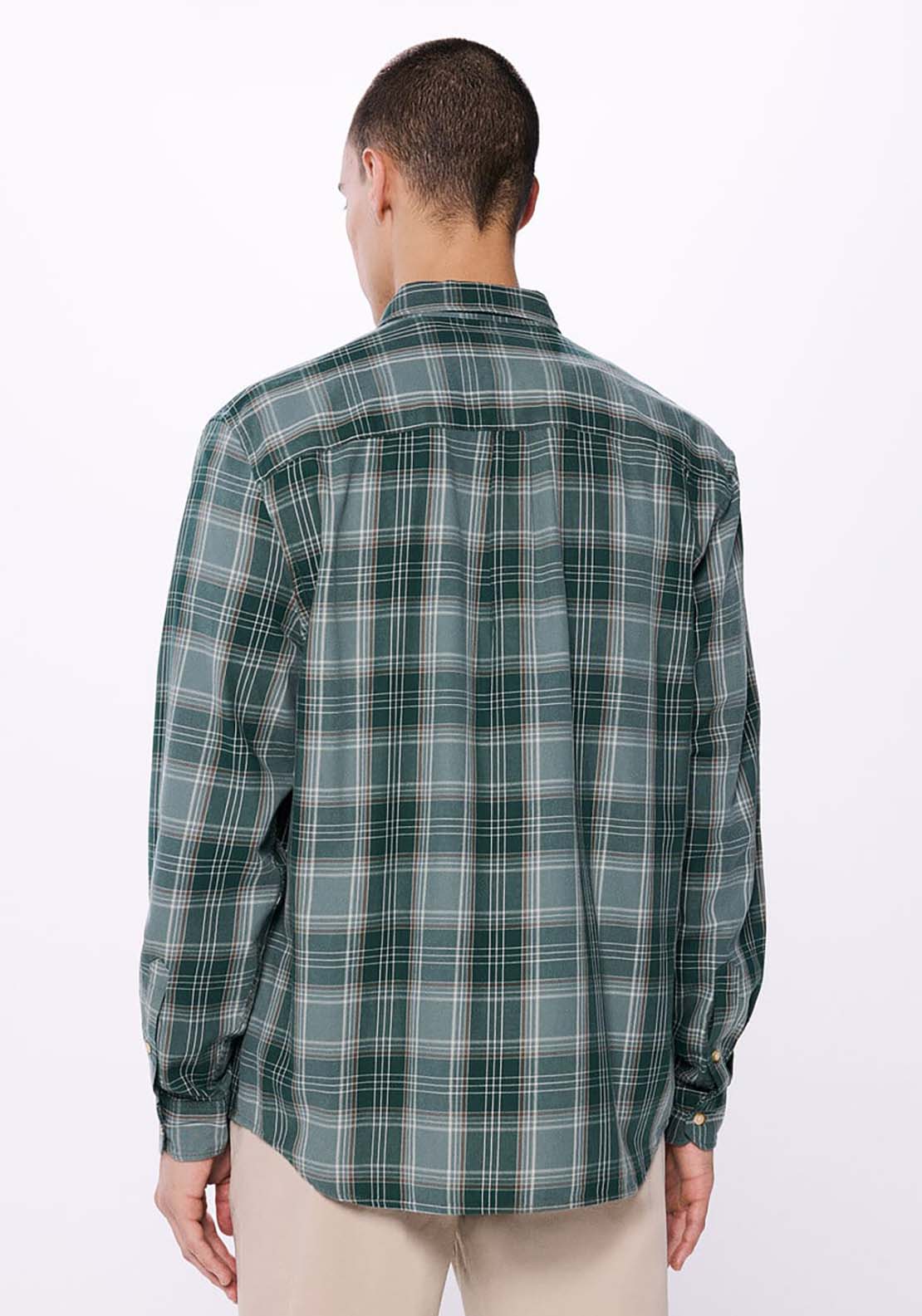 Springfield Checked Flannel Shirt - Green 2 Shaws Department Stores