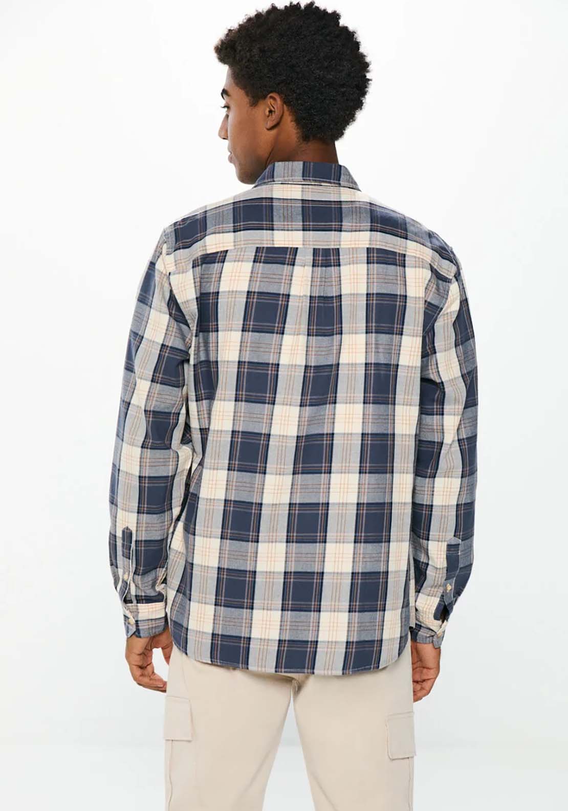 Springfield Checked Flannel Shirt - White 2 Shaws Department Stores