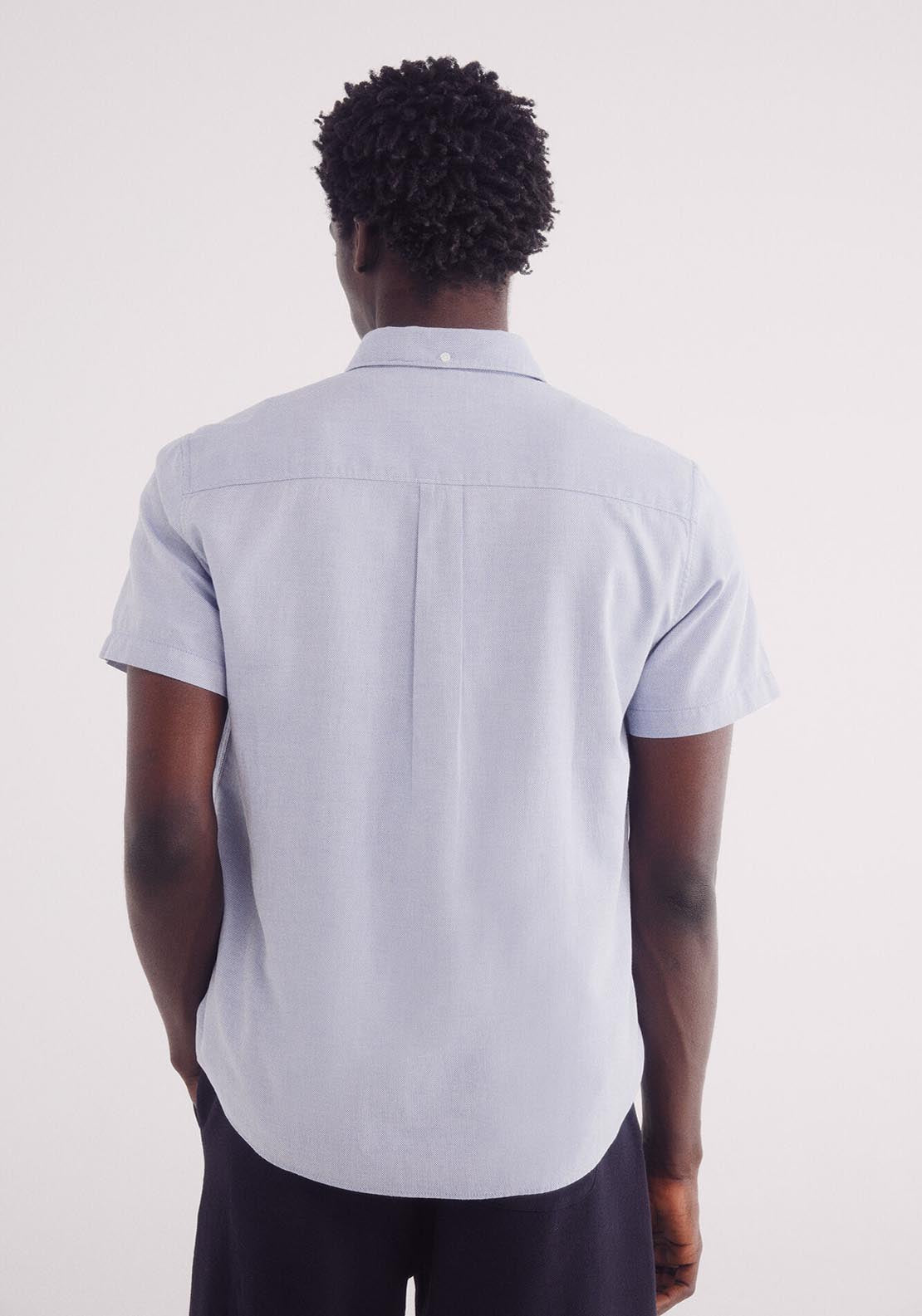 Springfield Short Sleeve Shirt - Blue 2 Shaws Department Stores