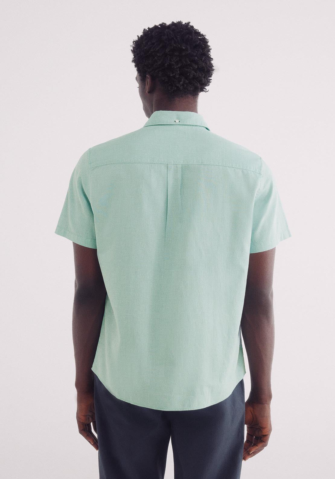 Springfield Short Sleeve Shirt - Green 2 Shaws Department Stores