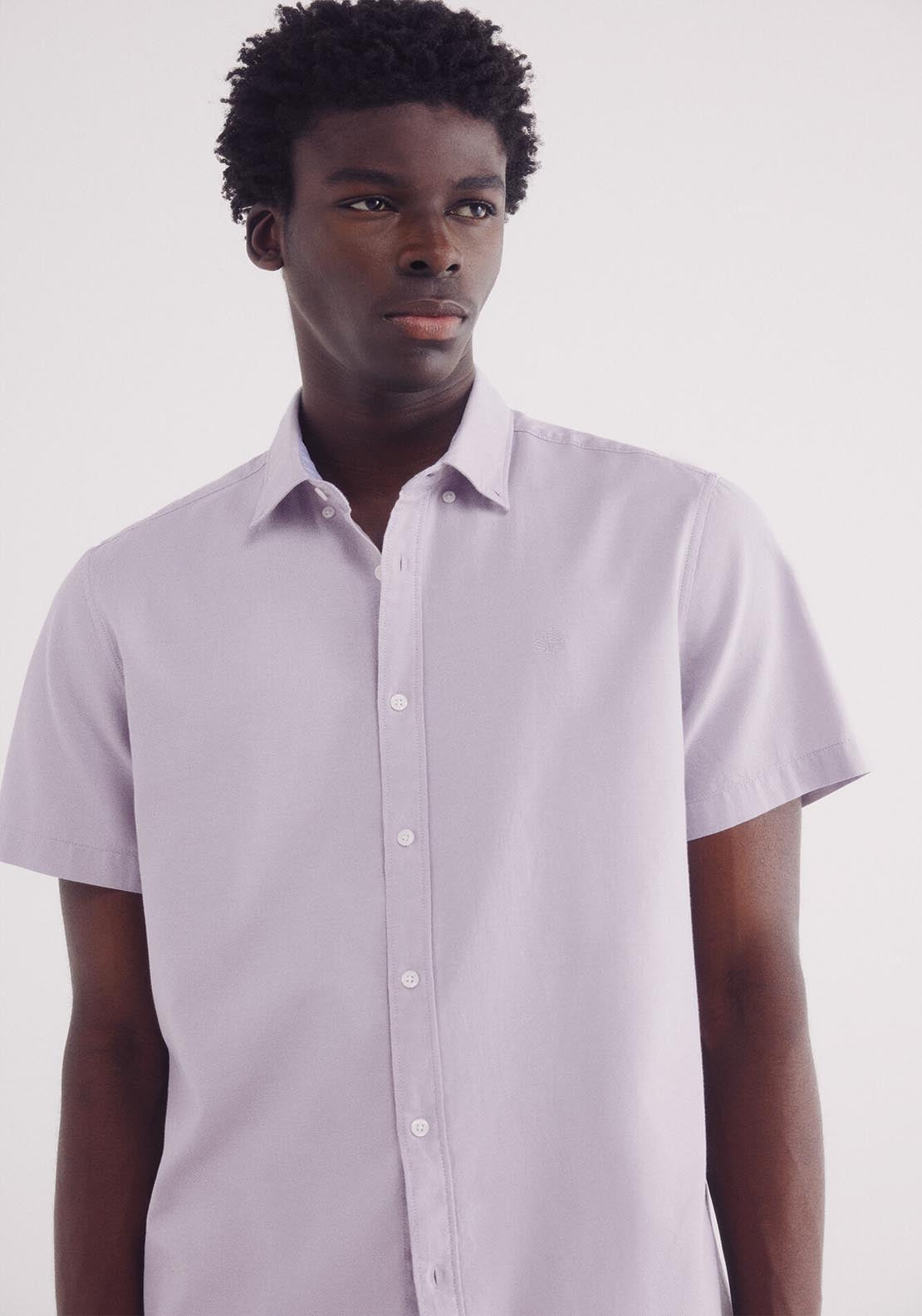 Springfield Short Sleeve Shirt - Fuchsia 3 Shaws Department Stores