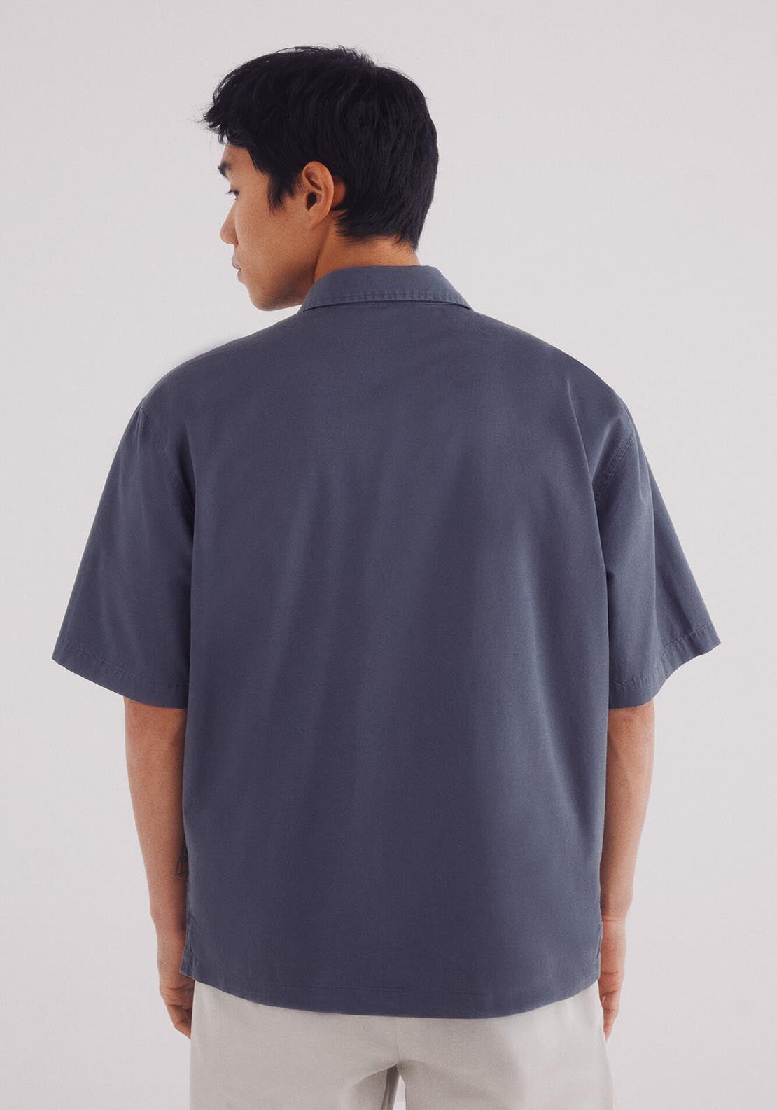 Springfield Tencel Short Sleeve Shirt - Blue 2 Shaws Department Stores