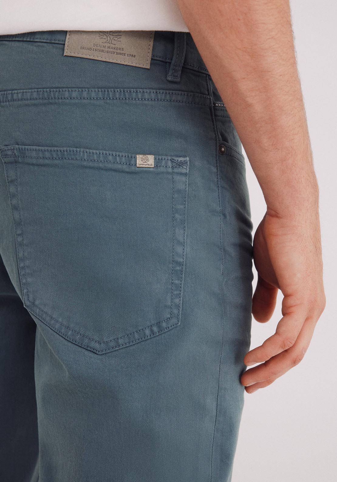Slim Fit 5 Pocket Trouser - Blue