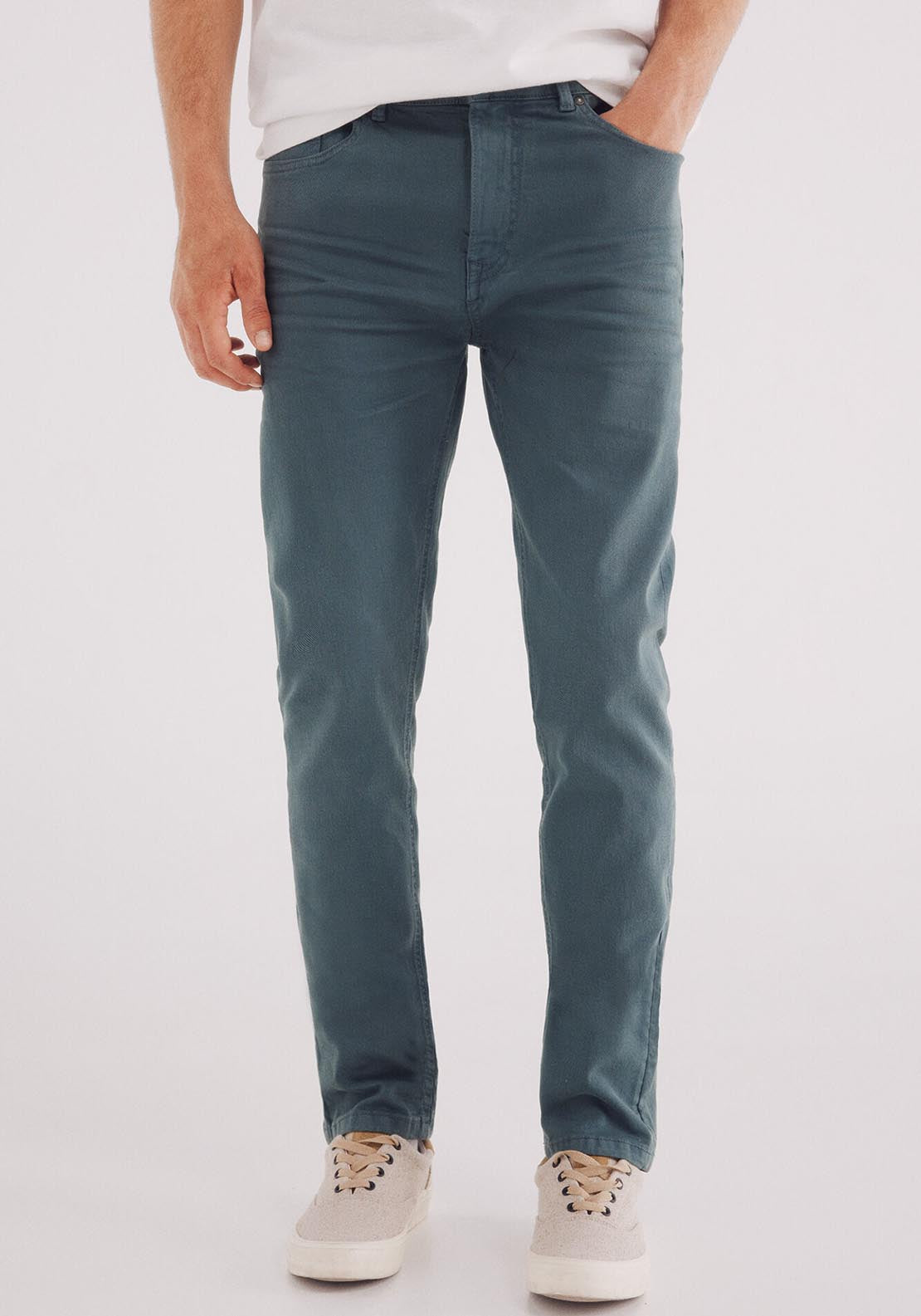 Slim Fit 5 Pocket Trouser - Blue