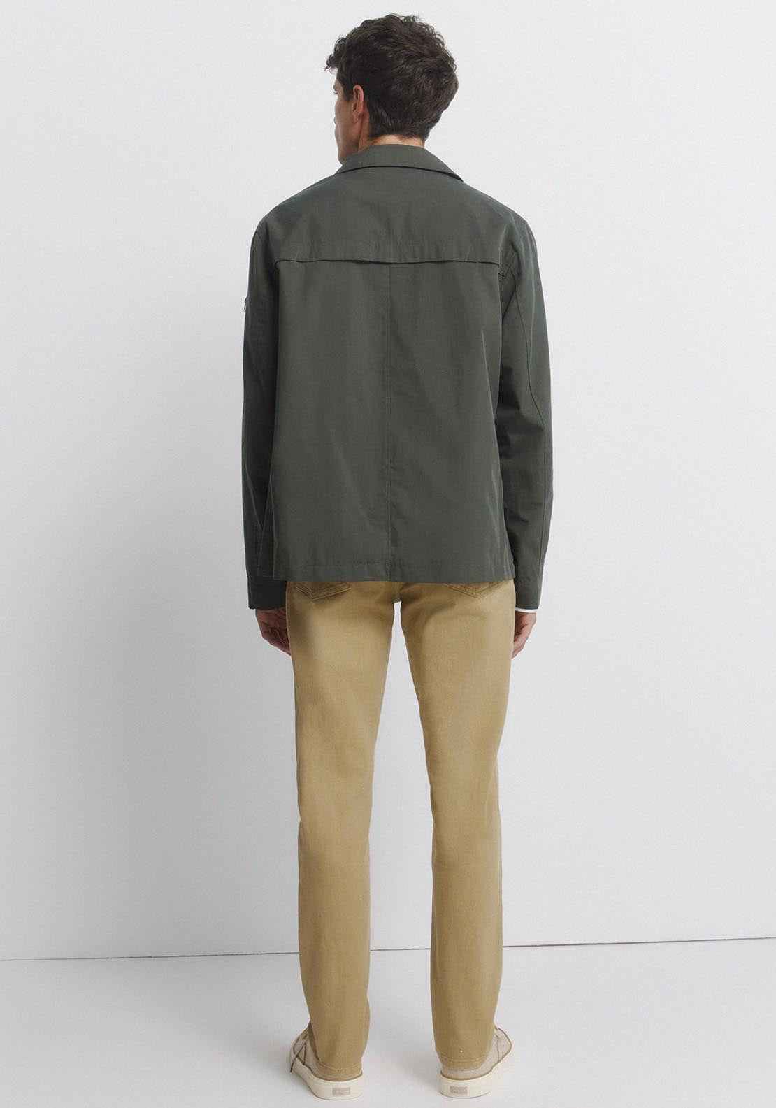 5-Pocket Washed Slim Fit Trousers - Beige/camel