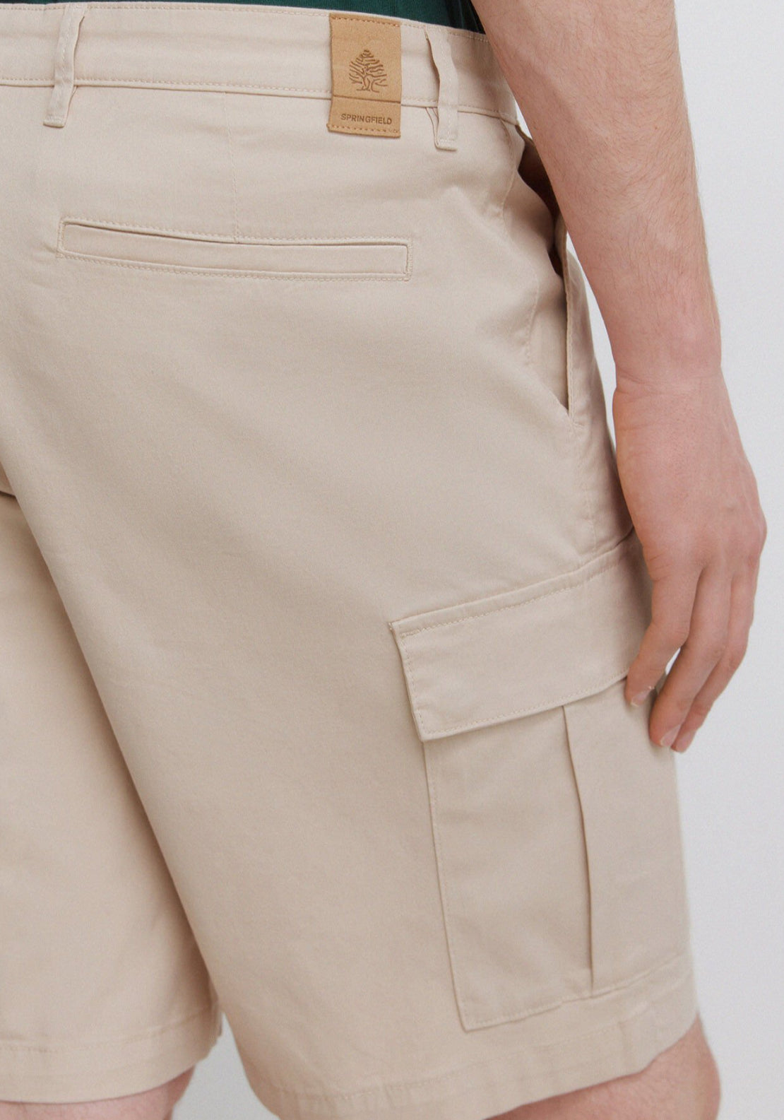 Cargo Bermuda Shorts - Beige
