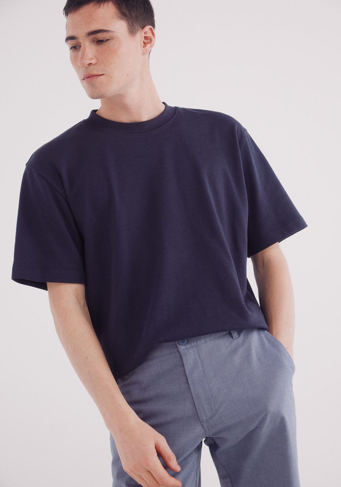 Springfield Bermuda Structure Color Comfort Fit - Blue 3 Shaws Department Stores