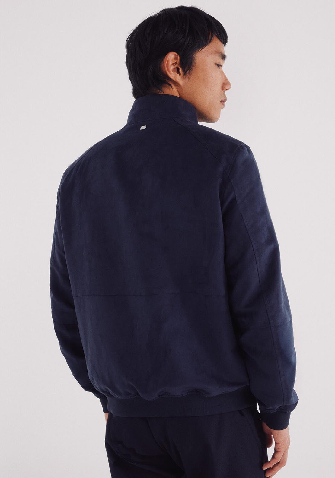 Faux Suede Jacket - Blue