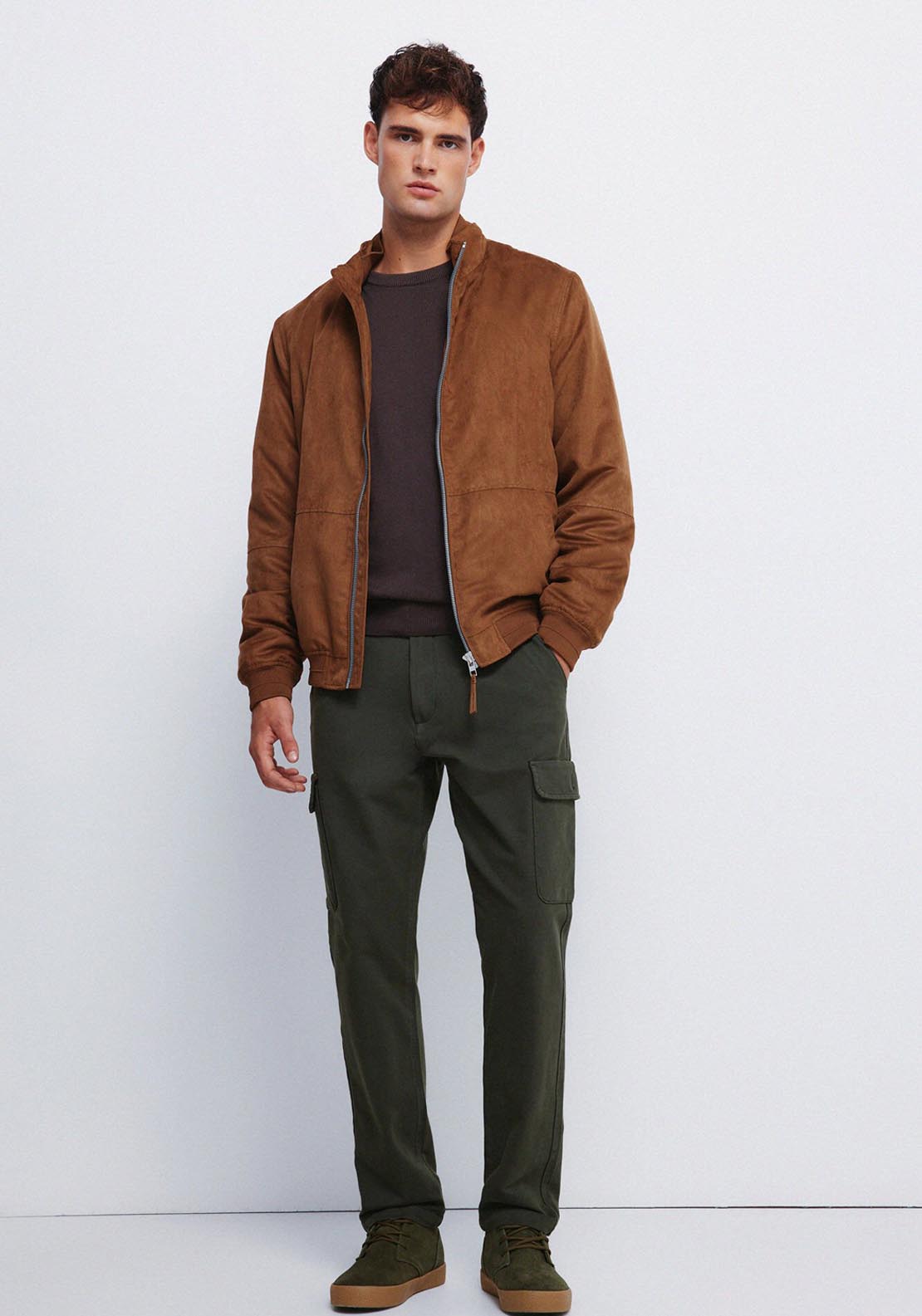 Suede Jacket - Beige/camel