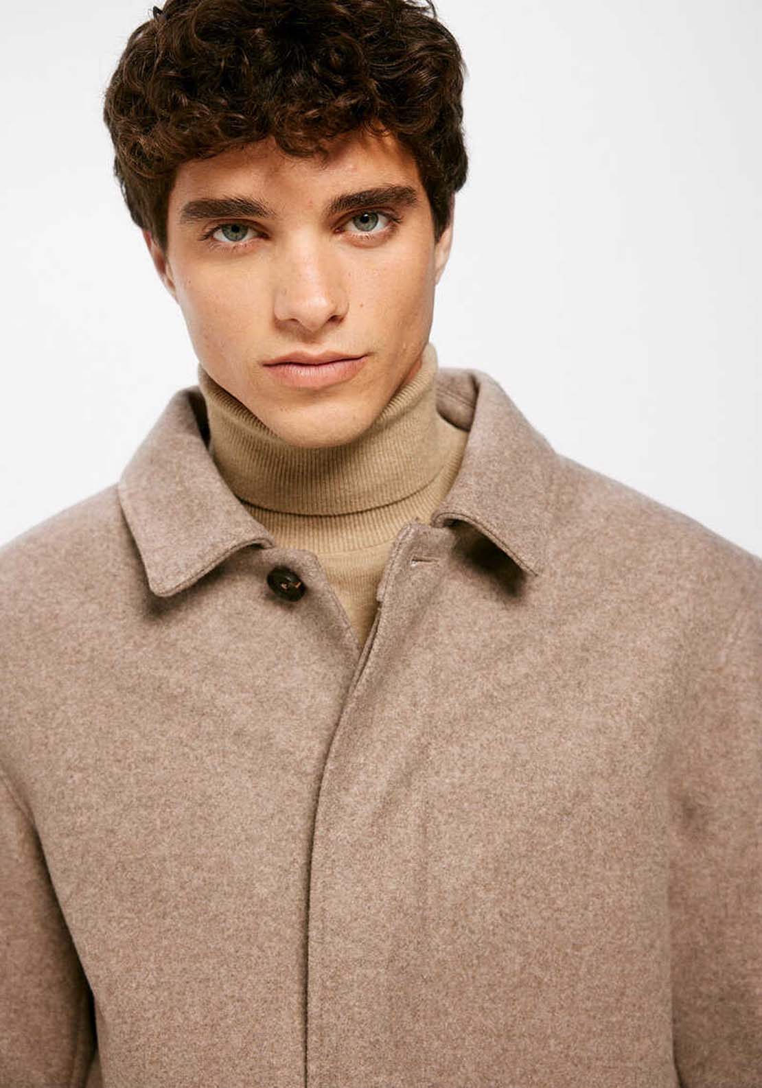 Springfield Comfort stretch coat - Beige / Camel 2 Shaws Department Stores