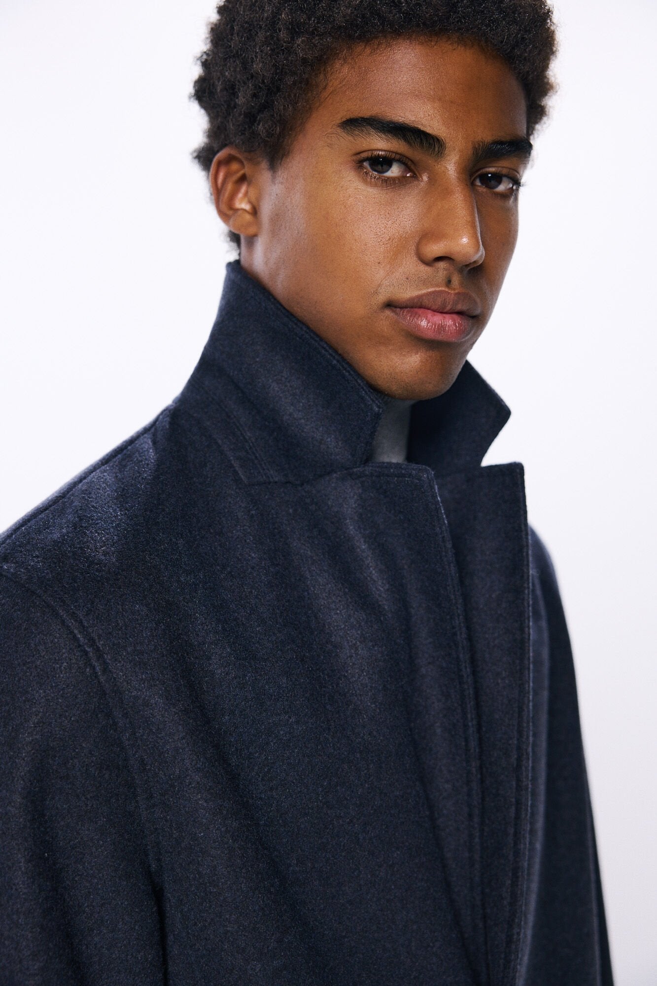 Springfield Short Wool -Effect Parka - Blue 5 Shaws Department Stores
