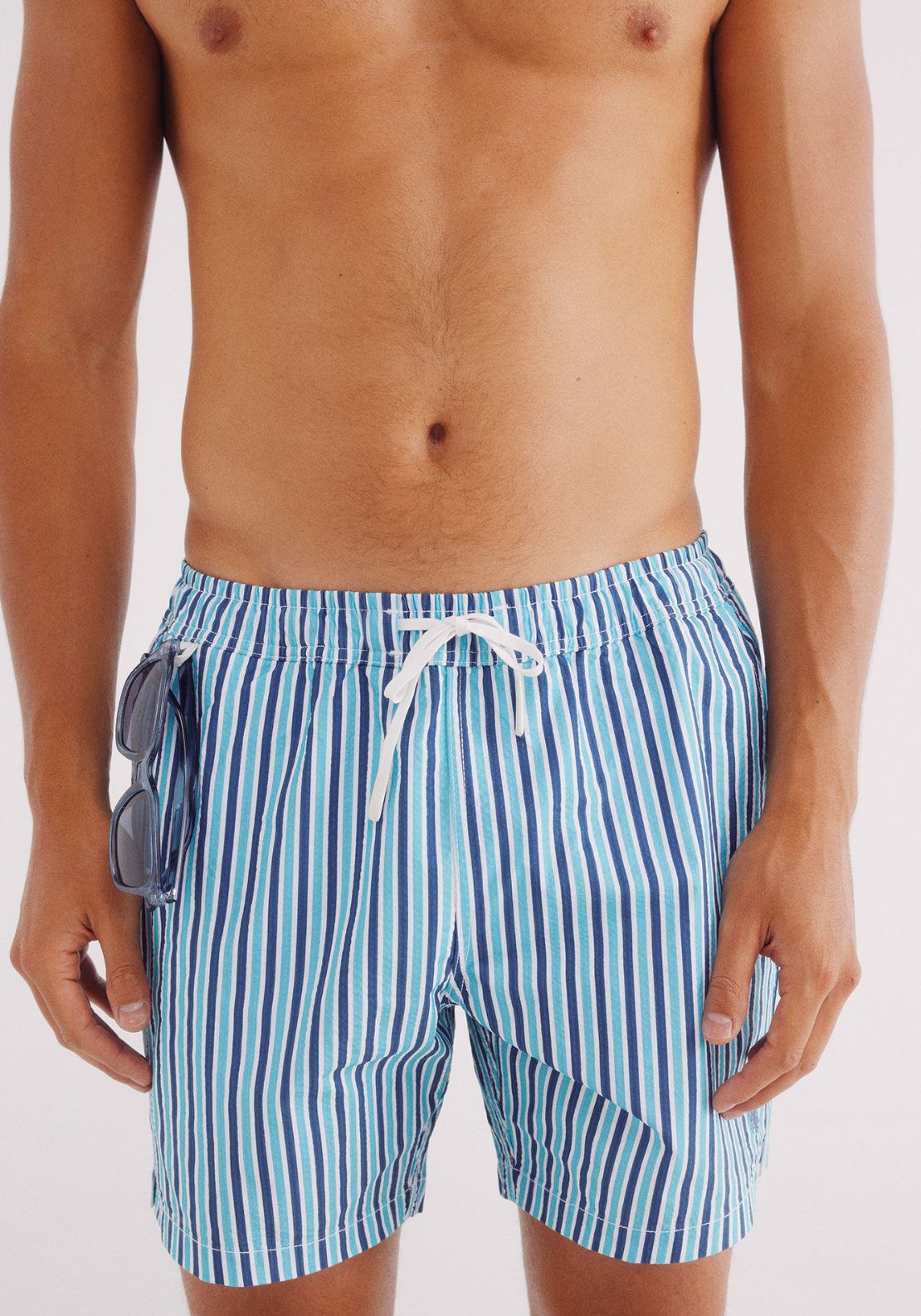 Springfield Plain Swim Shorts - Blue 1 Shaws Department Stores