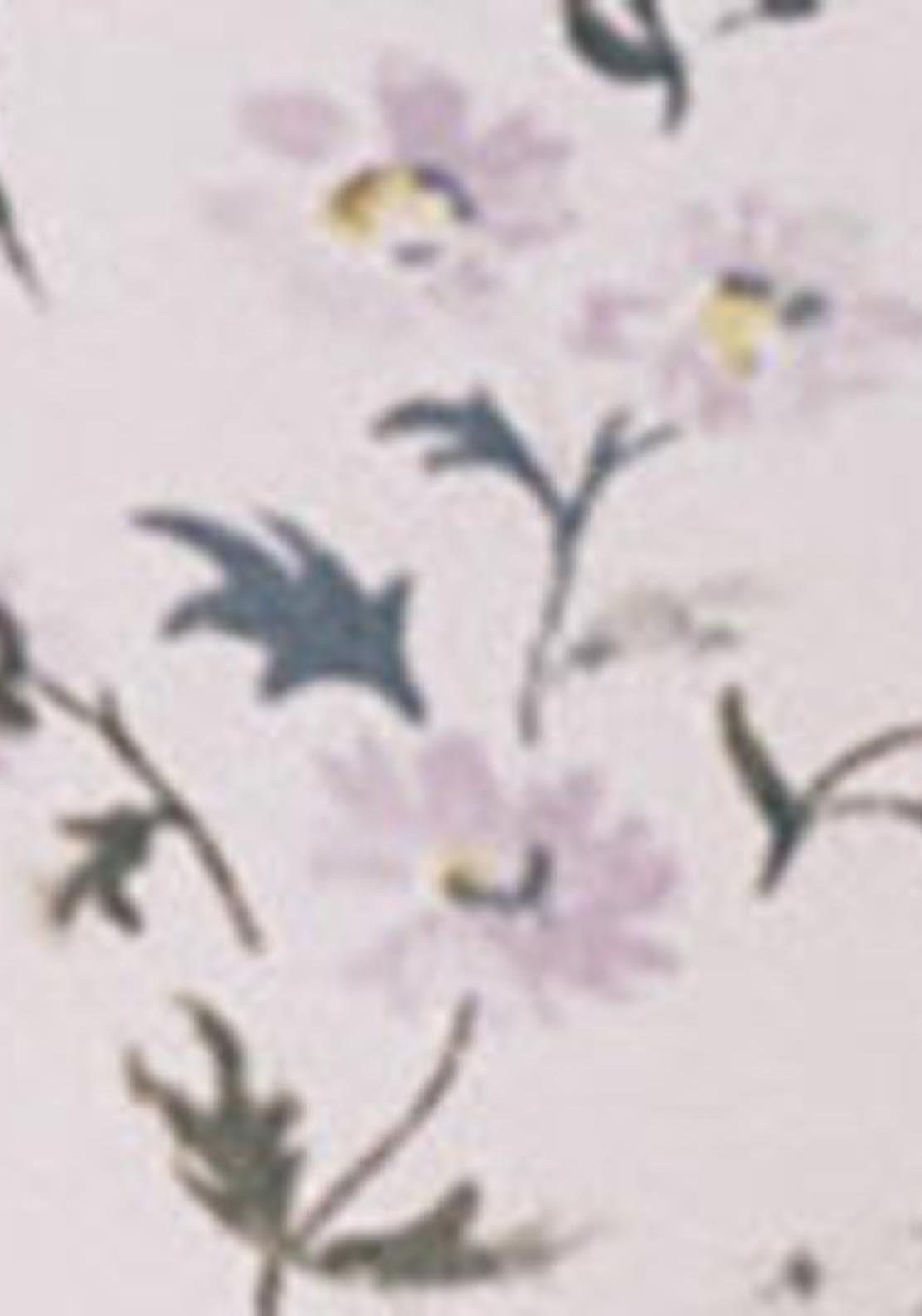 Floral Print Wide Side Brazilian Panty - Ivory