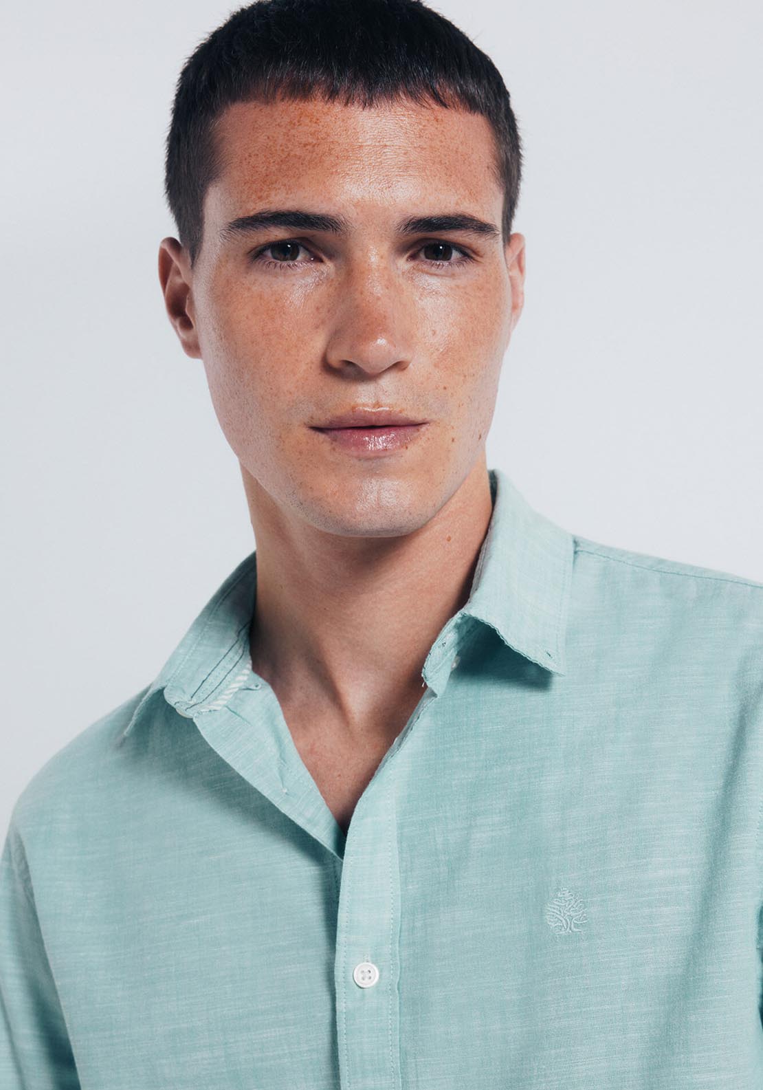 Slub Cotton Shirt - Green