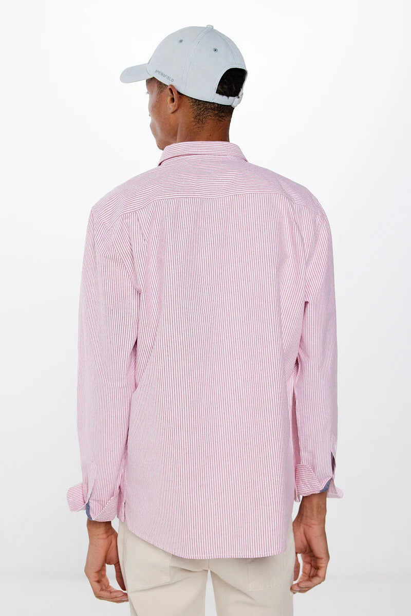 Springfield Oxford striped polo shirt 2 Shaws Department Stores