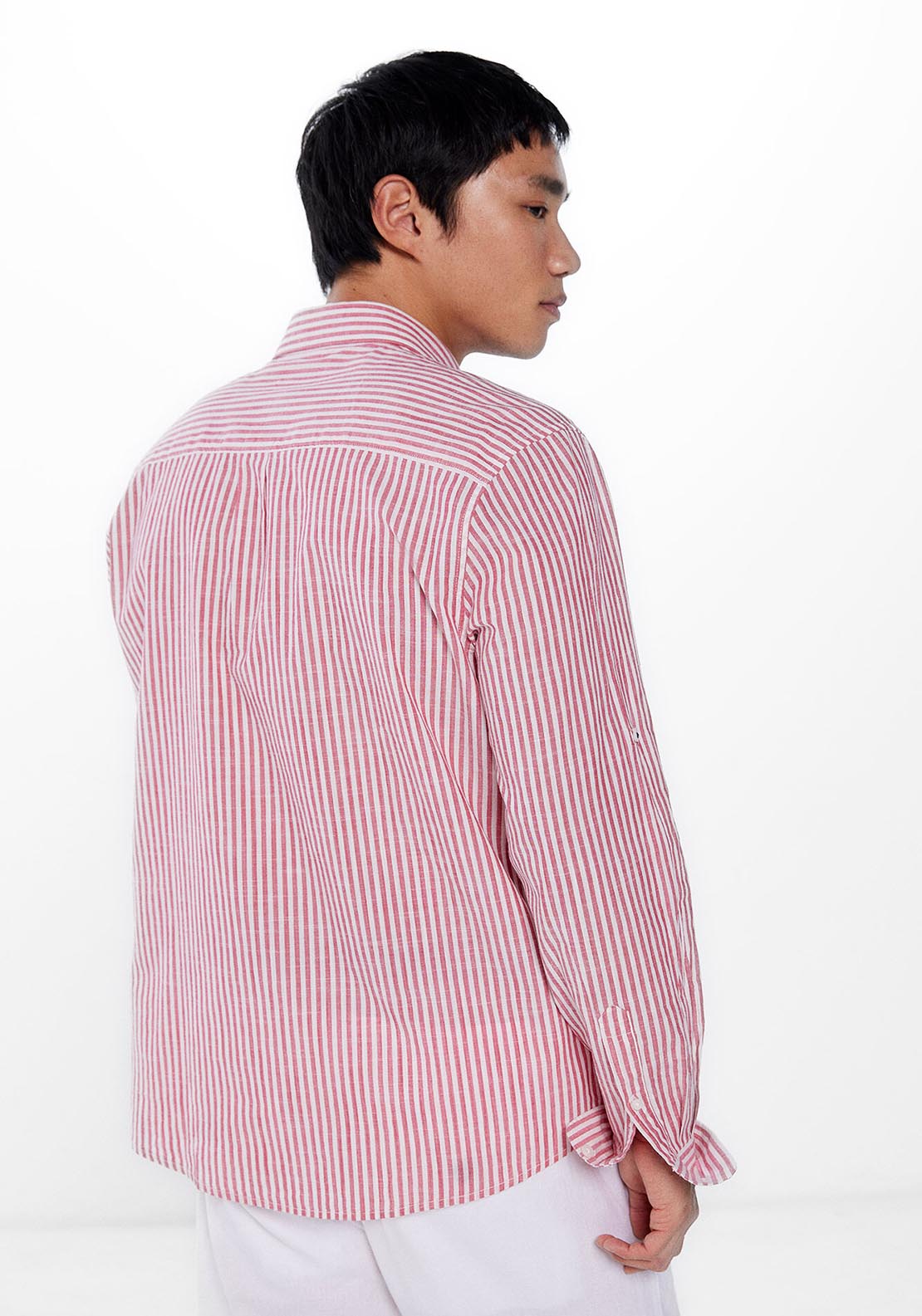 Springfield Long Sleeve Stripe Shirt - Red 3 Shaws Department Stores