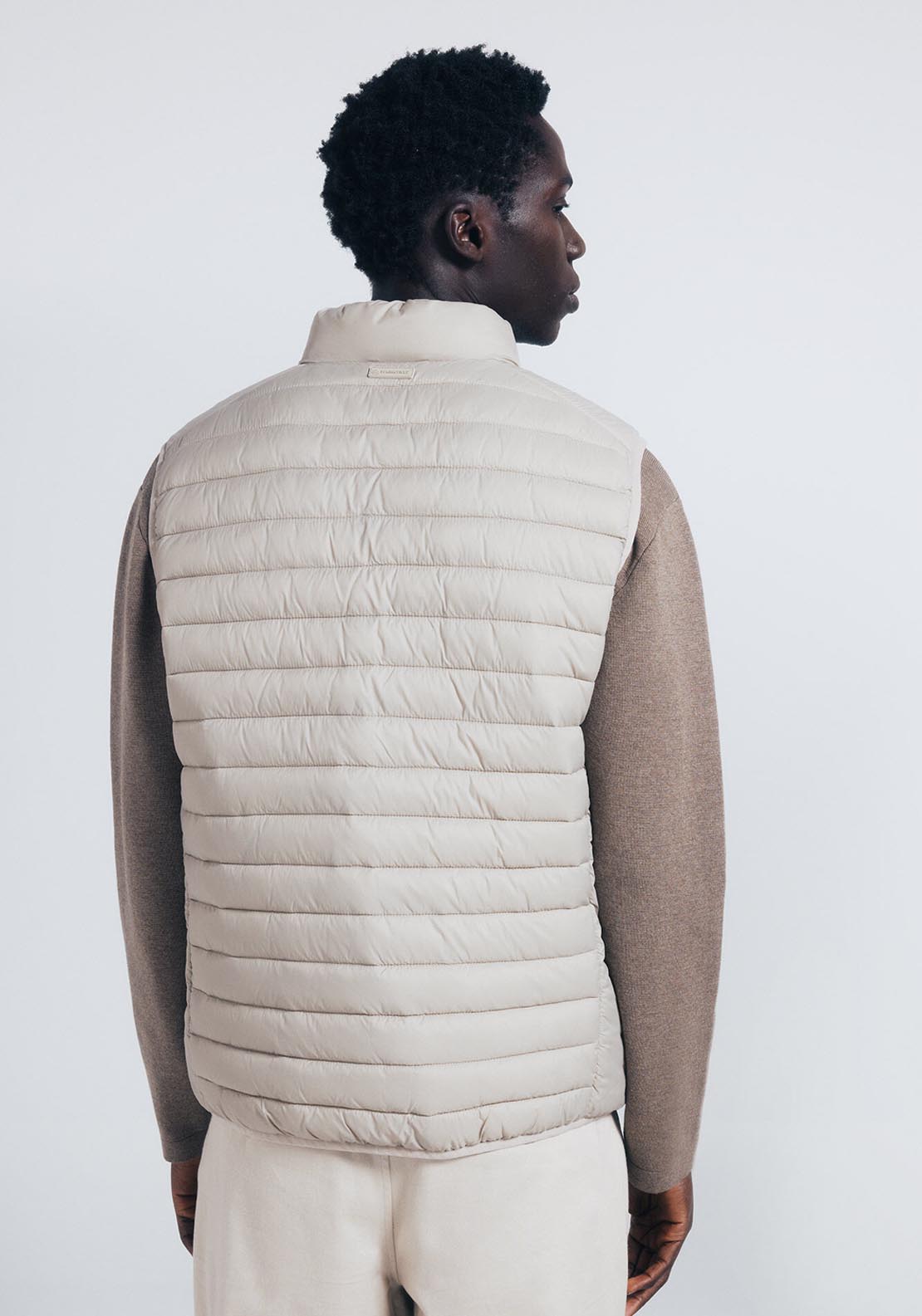 Quilted Gilet - Beige