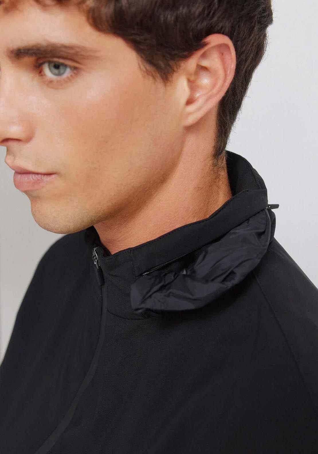 Springfield Technical Hooded Jacket - Black 3 Shaws Department Stores