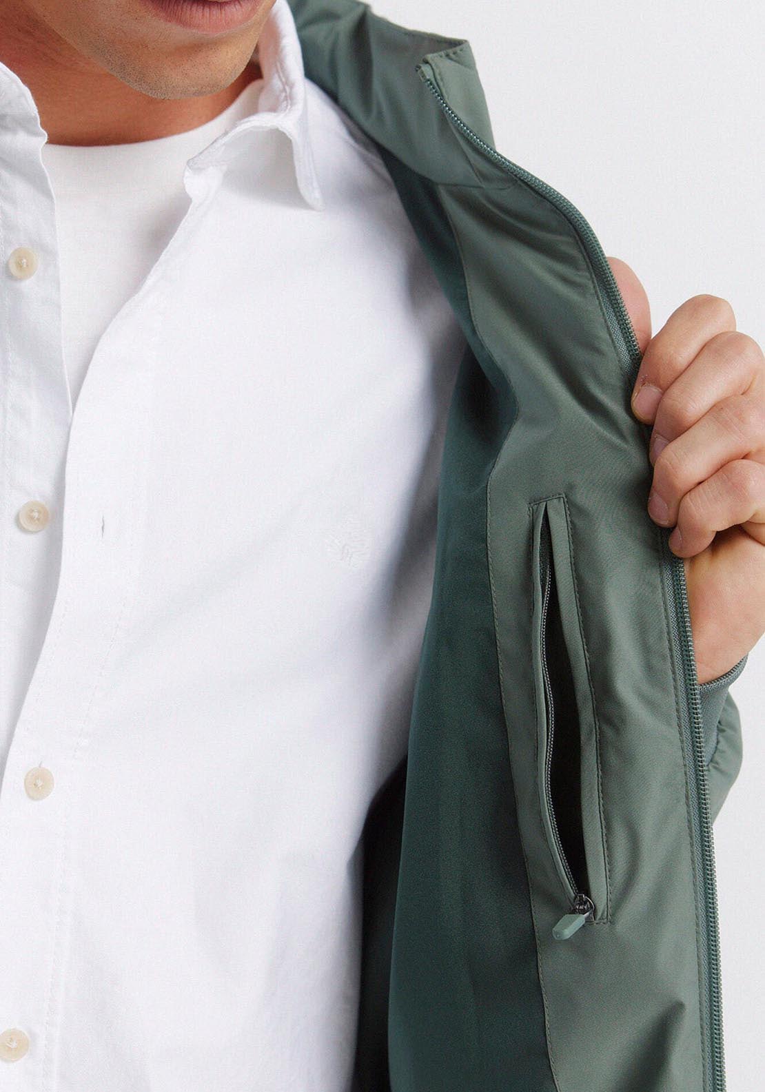 Springfield Technical Hooded Jacket - Green 6 Shaws Department Stores