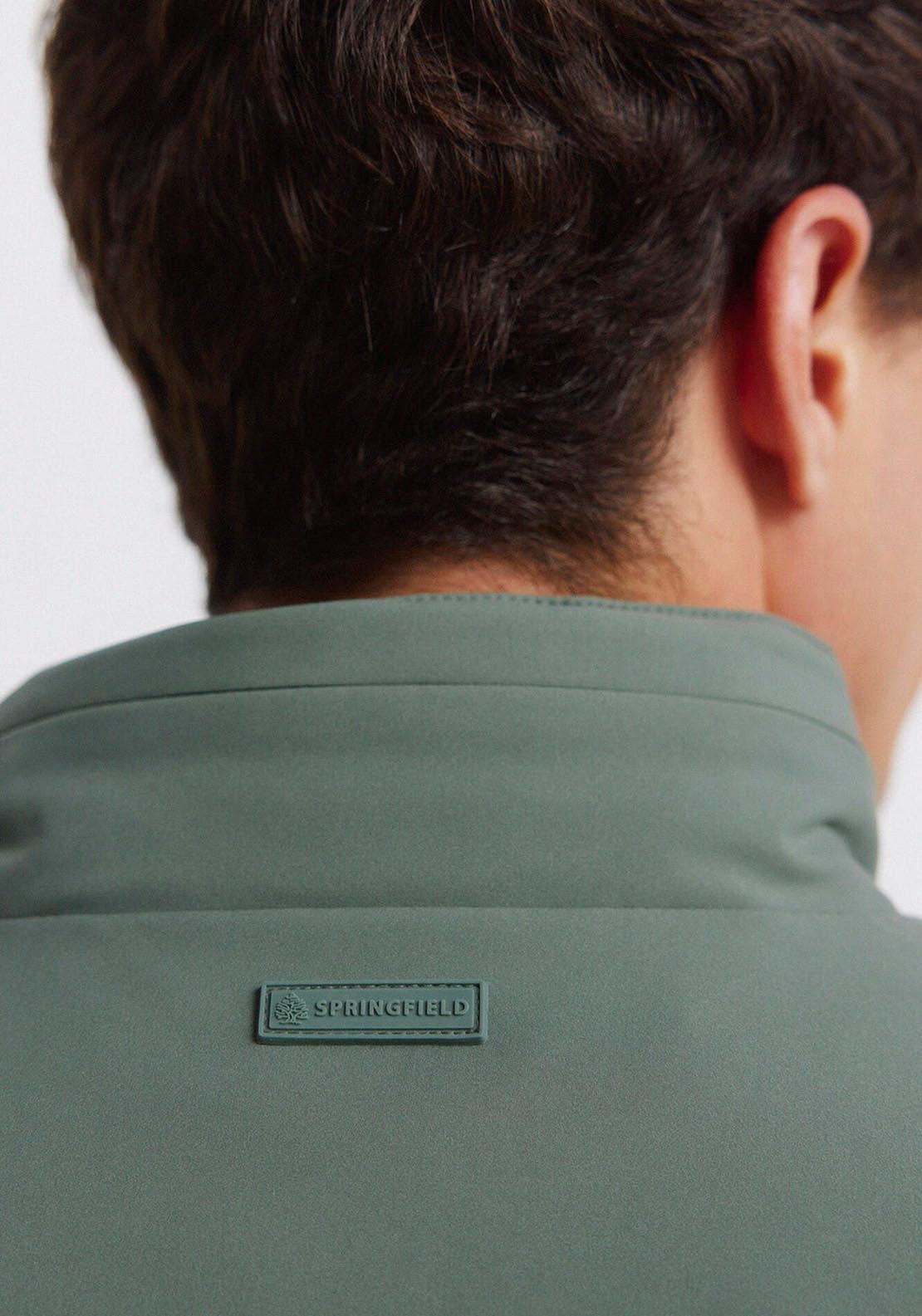 Springfield Technical Hooded Jacket - Green 8 Shaws Department Stores