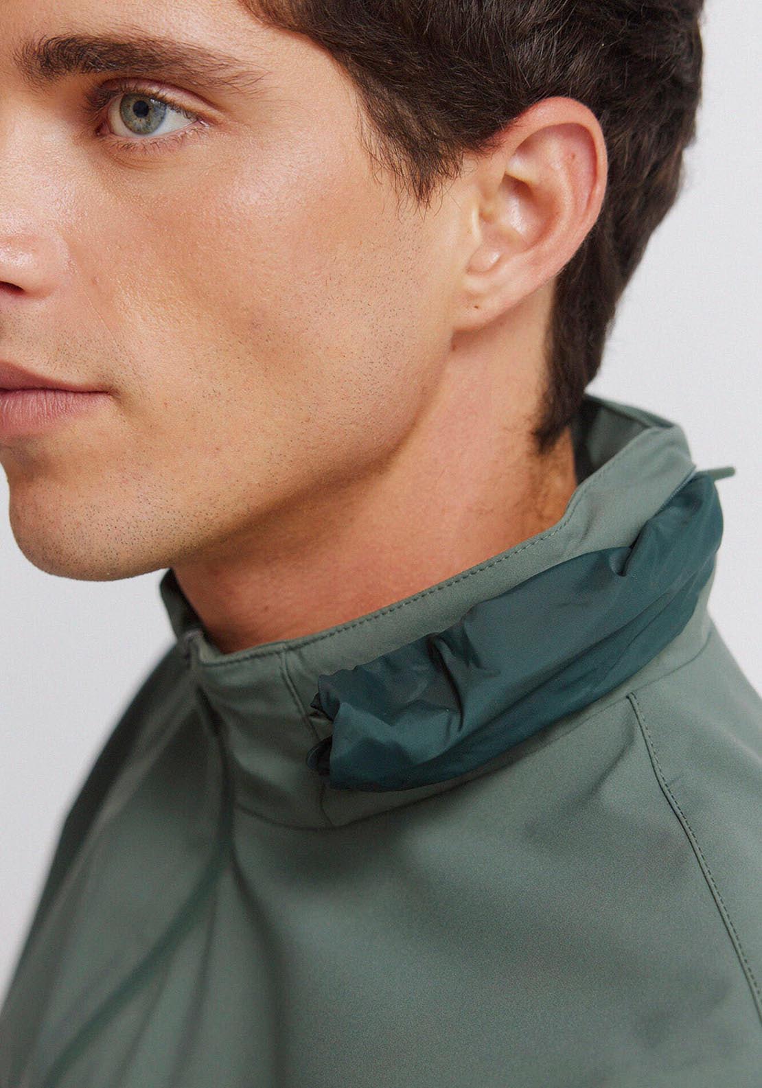 Springfield Technical Hooded Jacket - Green 3 Shaws Department Stores