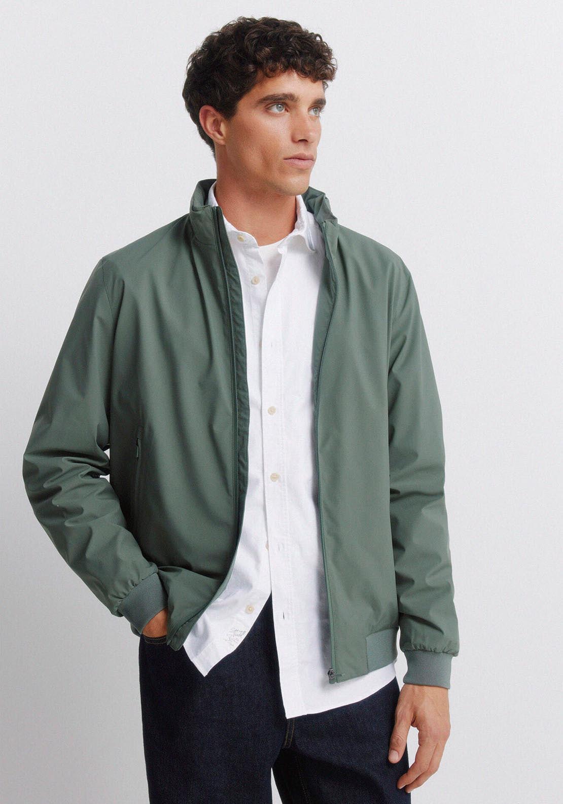 Springfield Technical Hooded Jacket - Green 1 Shaws Department Stores