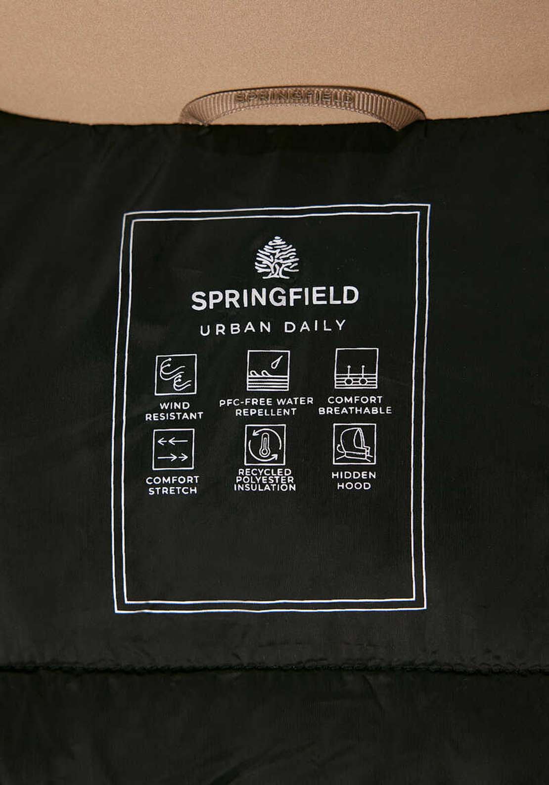 Springfield Technical quilted jacket - Sand 8 Shaws Department Stores