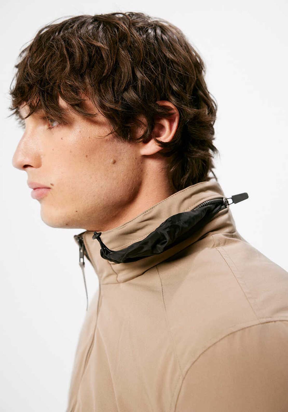 Springfield Technical quilted jacket - Sand 4 Shaws Department Stores