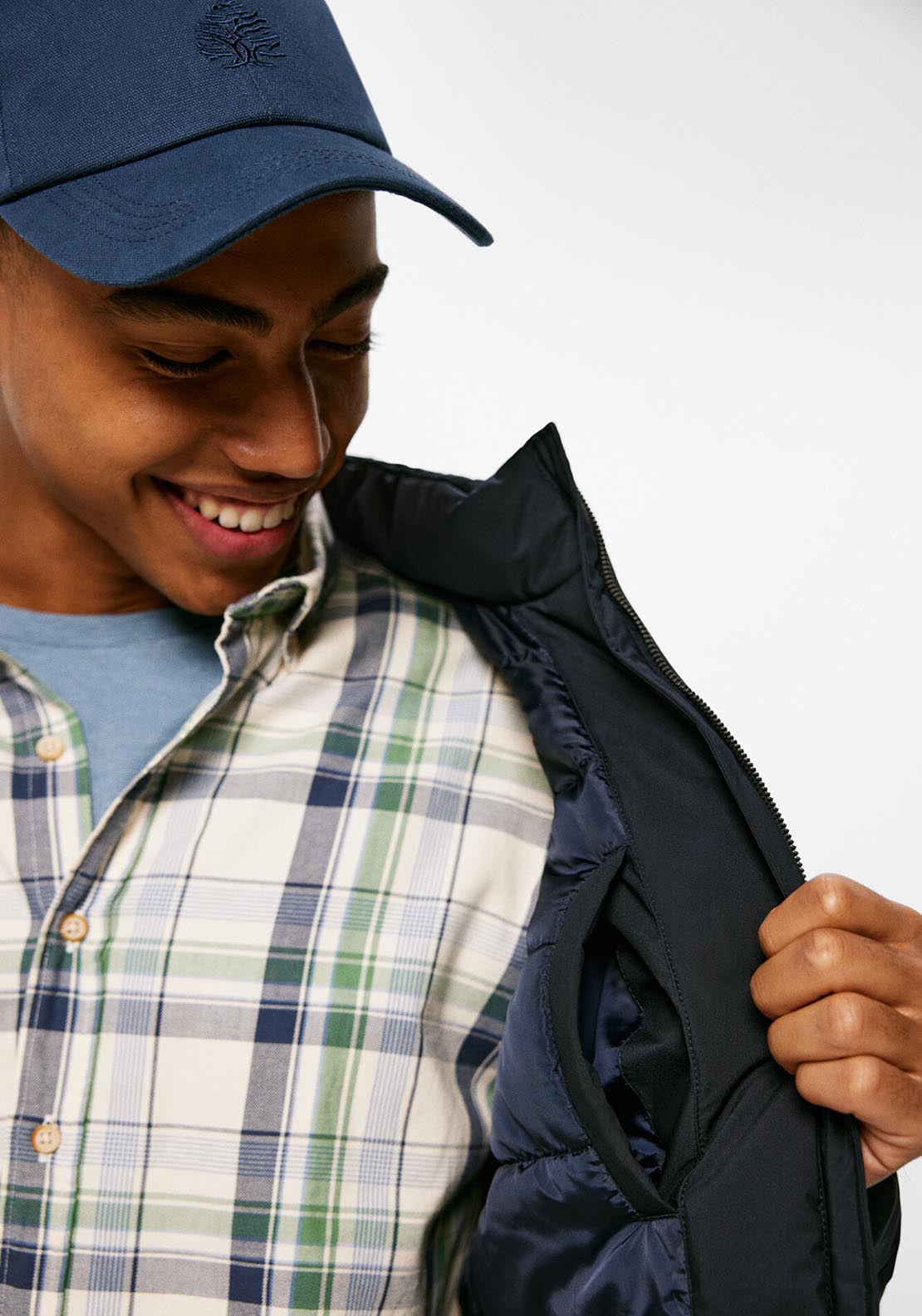 Springfield Technical quilted jacket - Navy 3 Shaws Department Stores