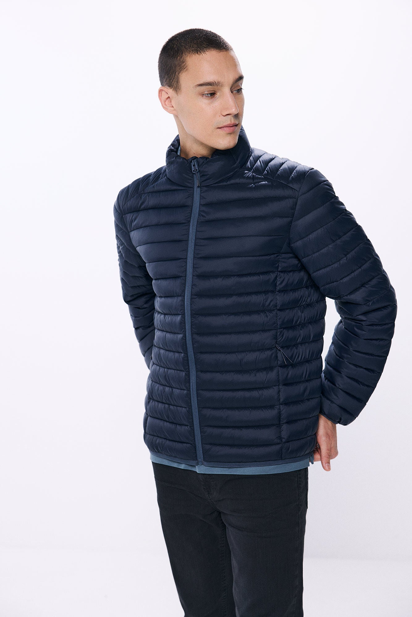 Springfield Puffer Jacket - Blue 1 Shaws Department Stores