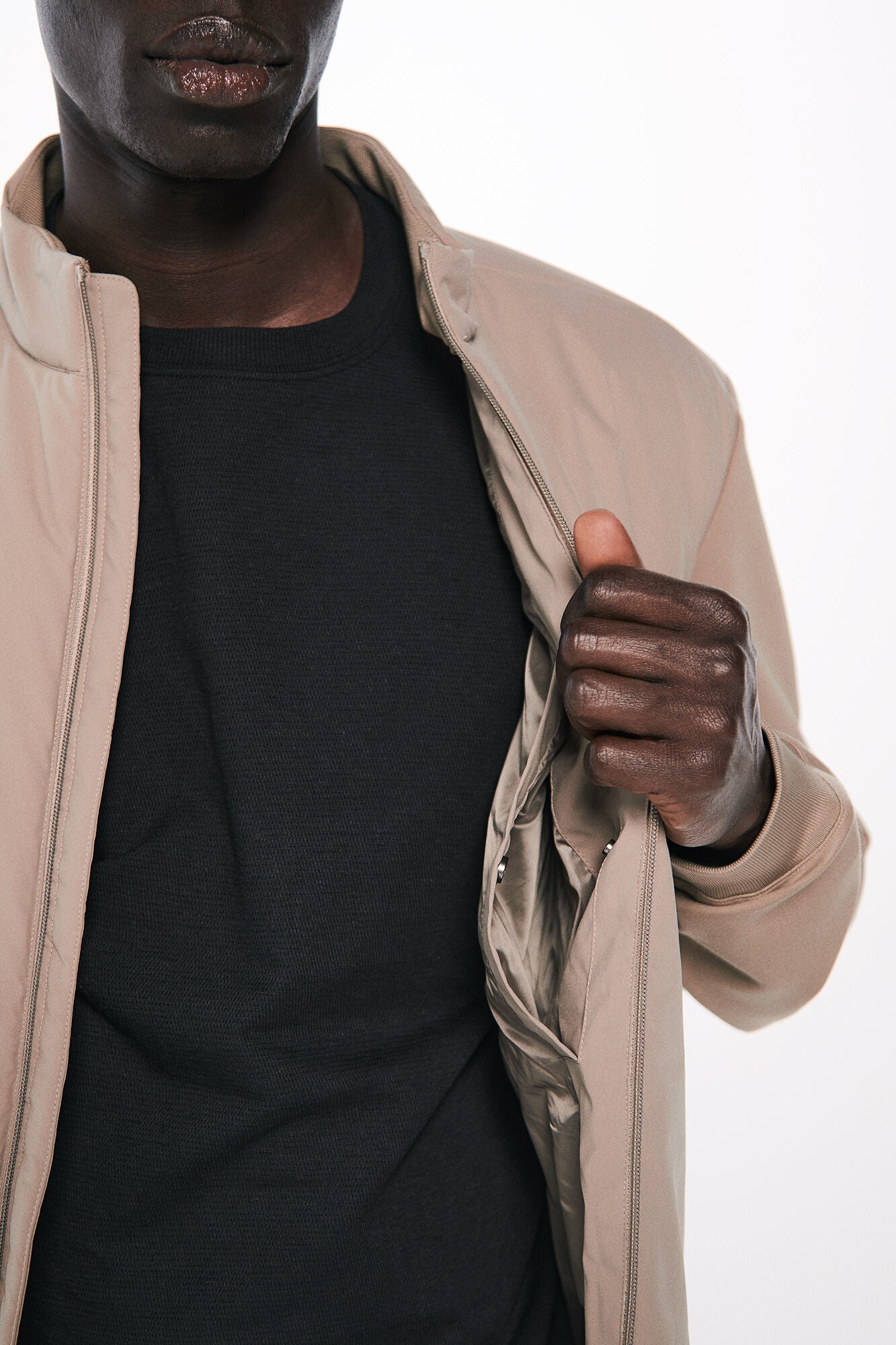 Springfield Combined quilted jacket - Sand 6 Shaws Department Stores