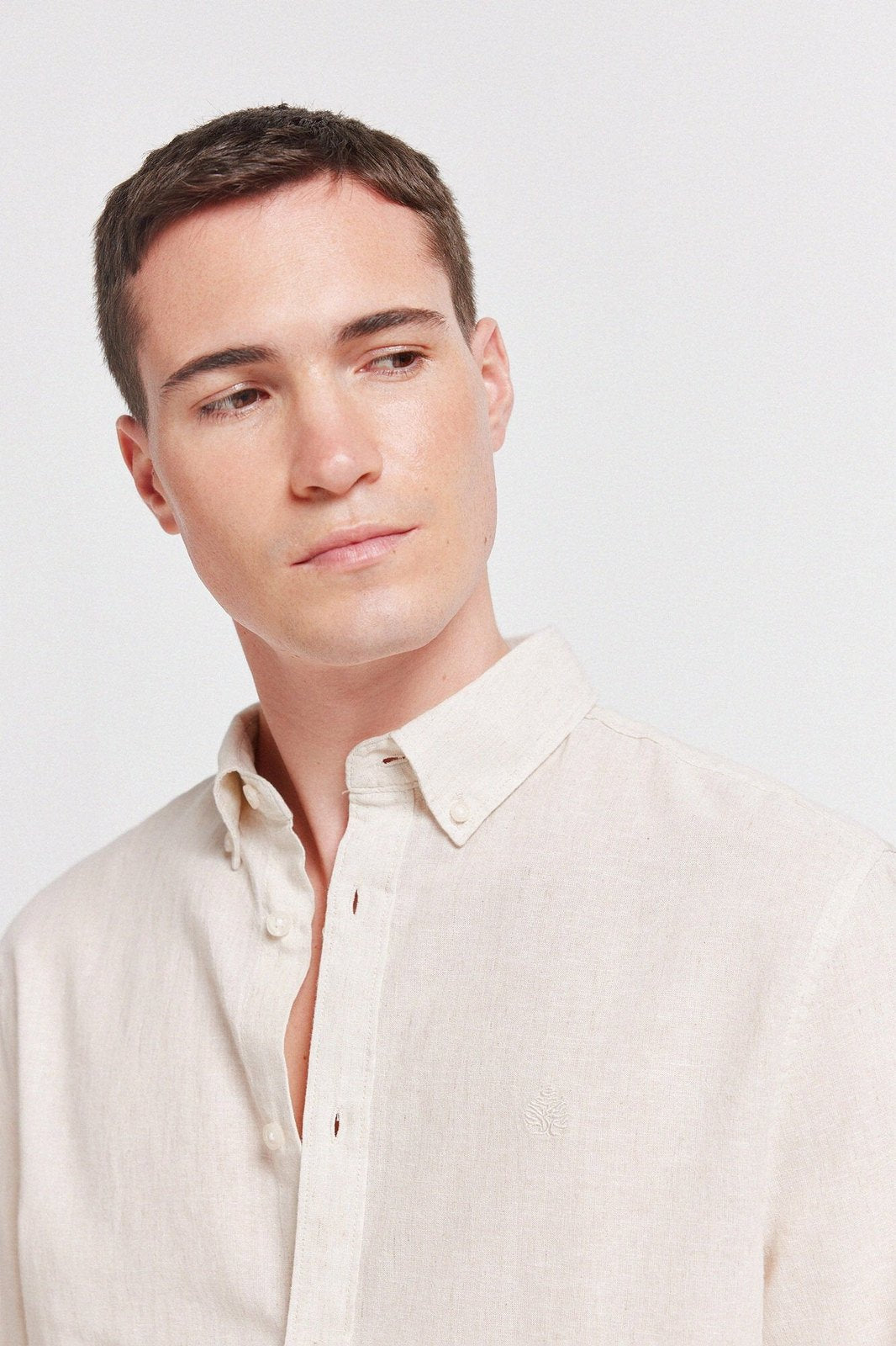 Cotton Linen Shirt - Beige