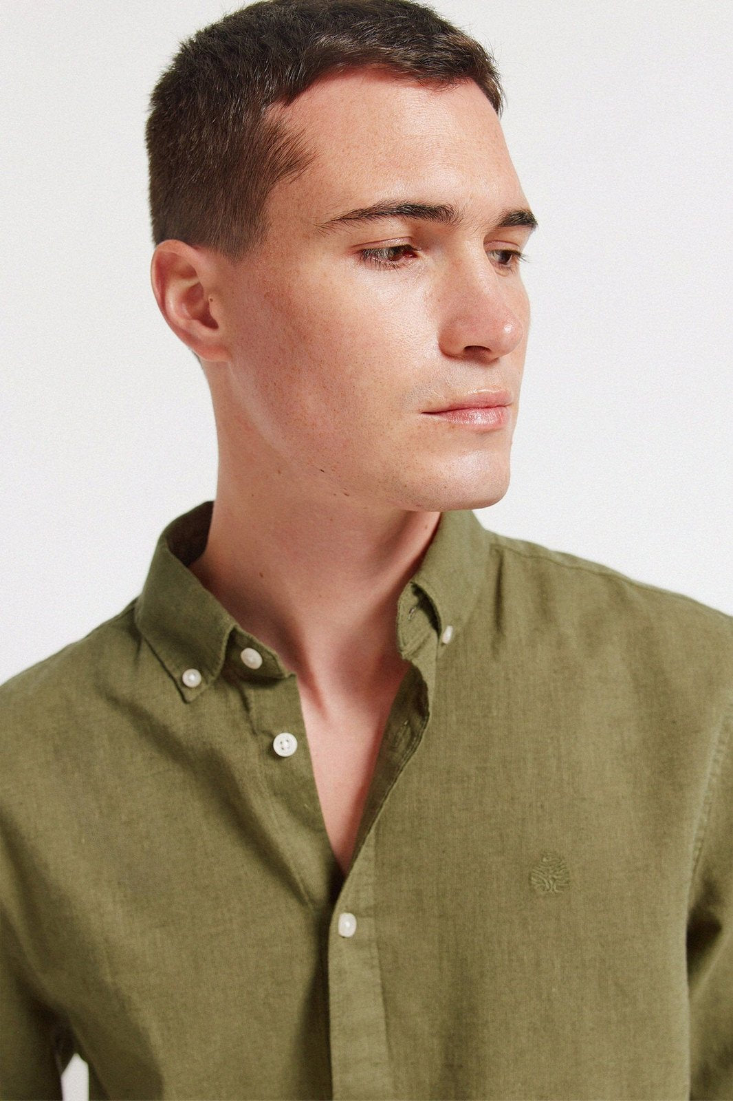 Cotton Linen Shirt - Green