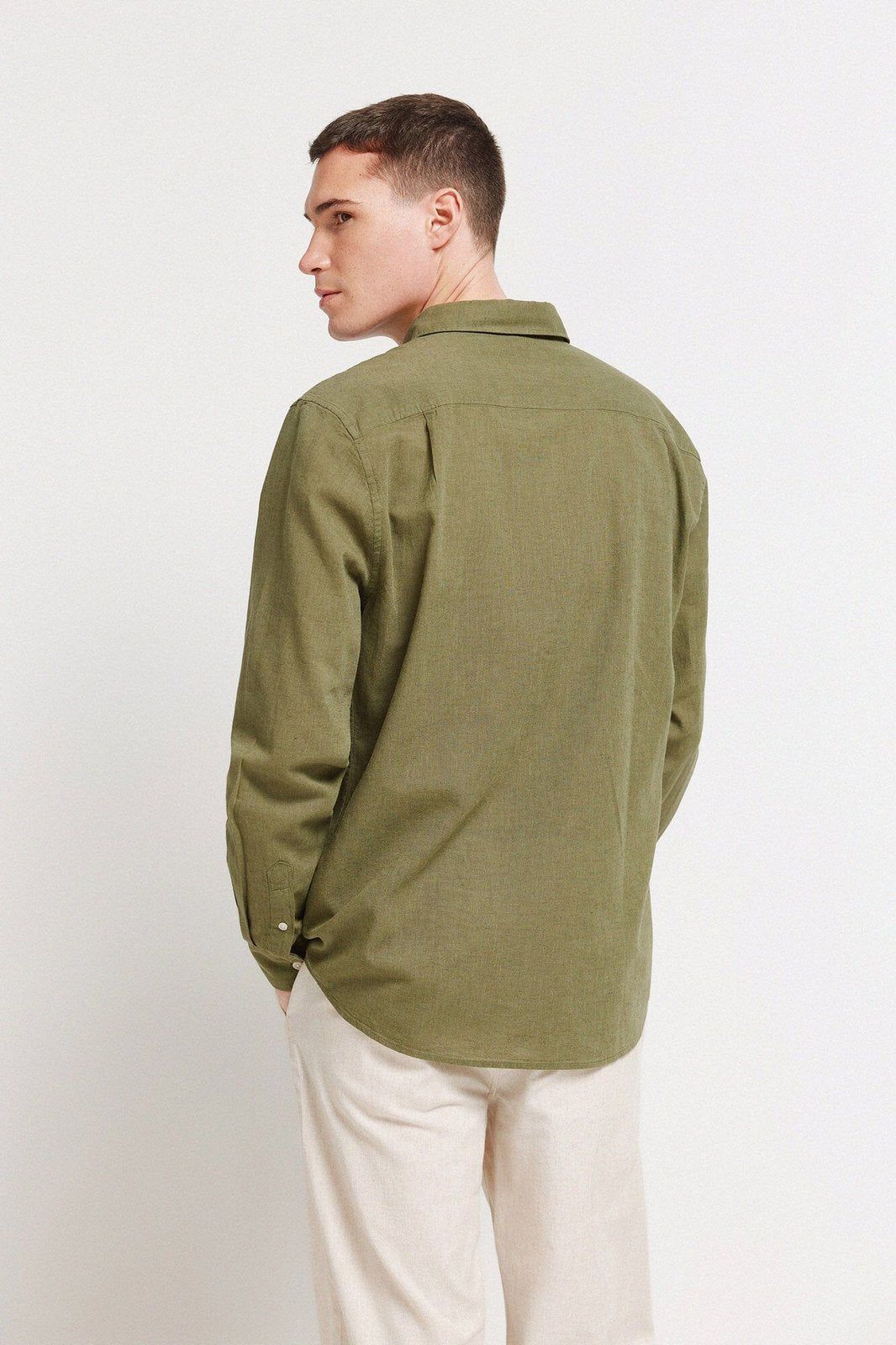 Cotton Linen Shirt - Green